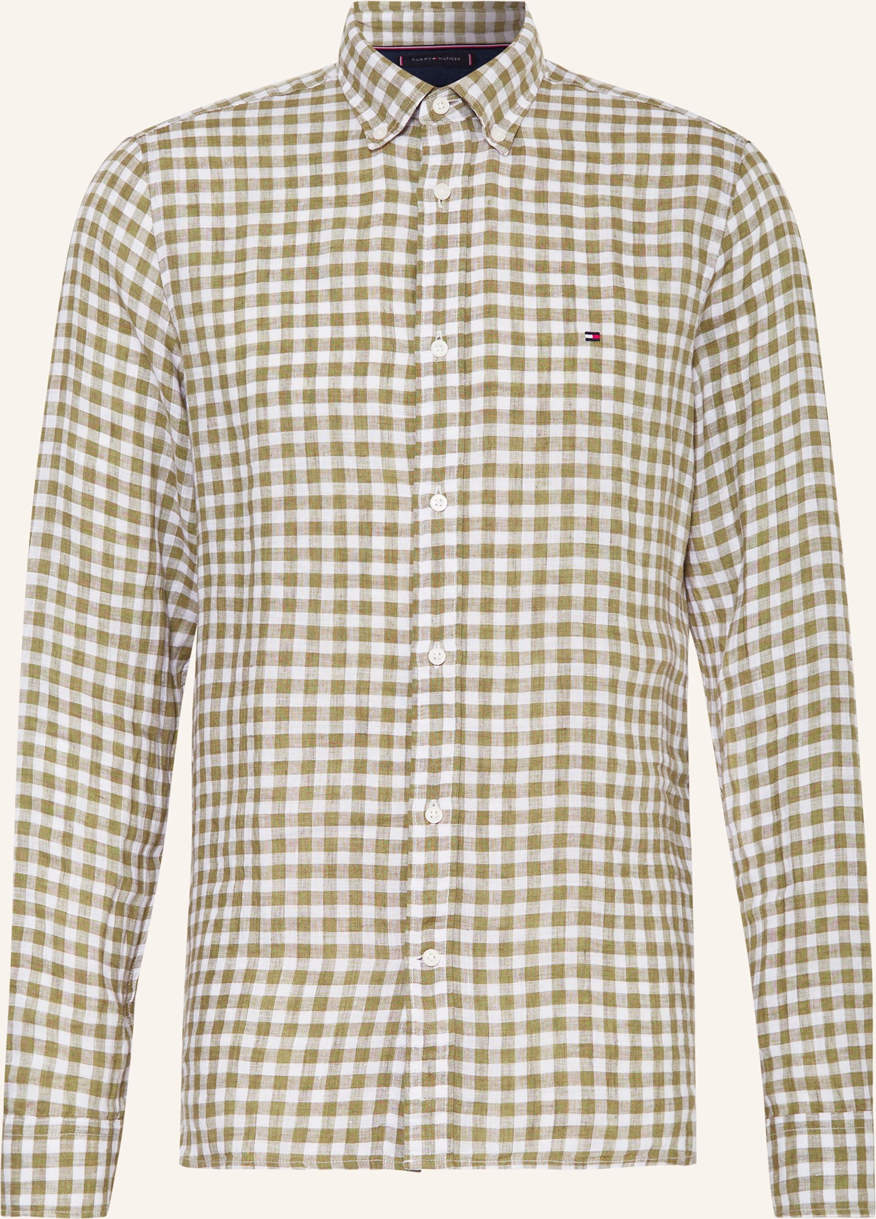 Tommy Hilfiger Leinenhemd Slim Fit gruen