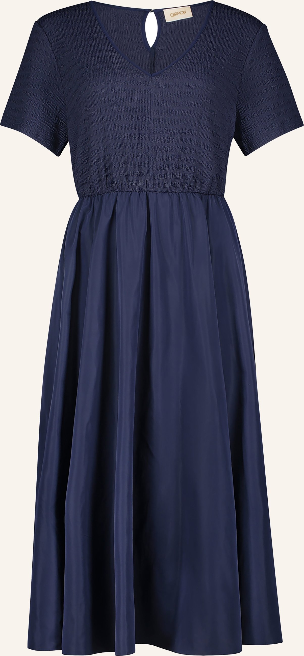 Cartoon Kleid Im Materialmix blau