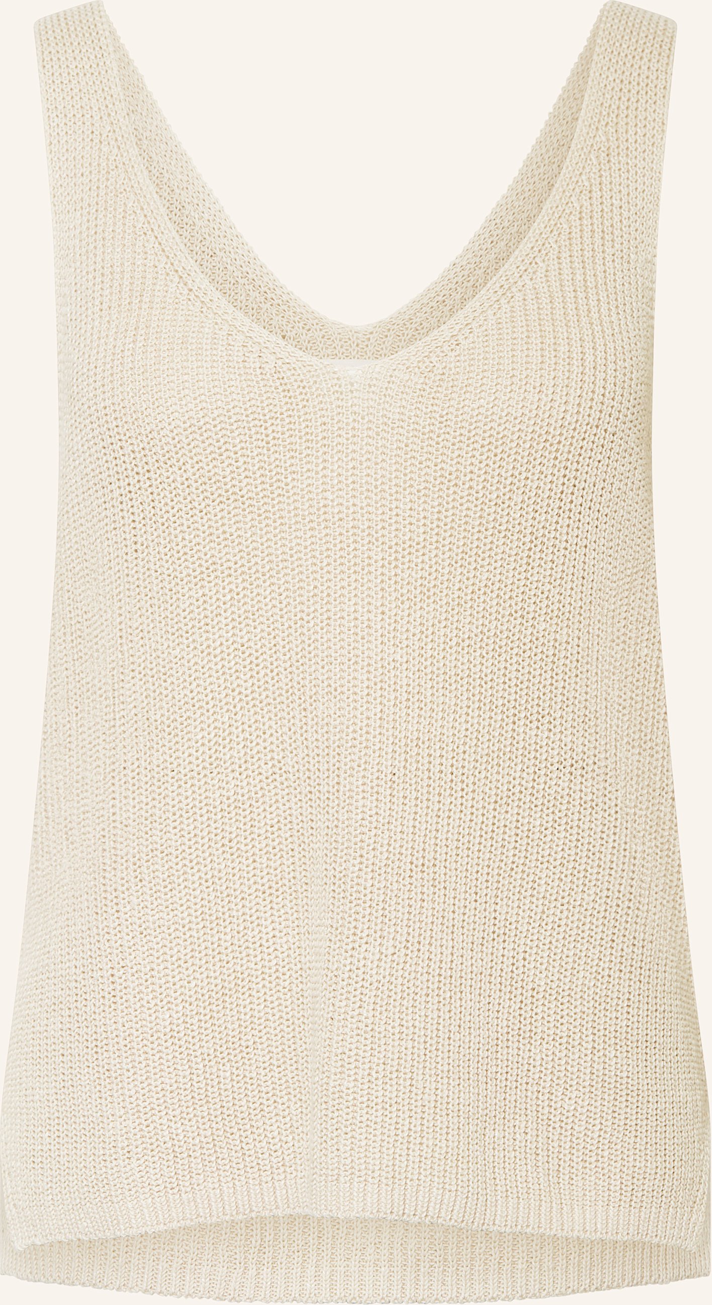 Part Two Stricktop Rebeccapw Mit Leinen beige