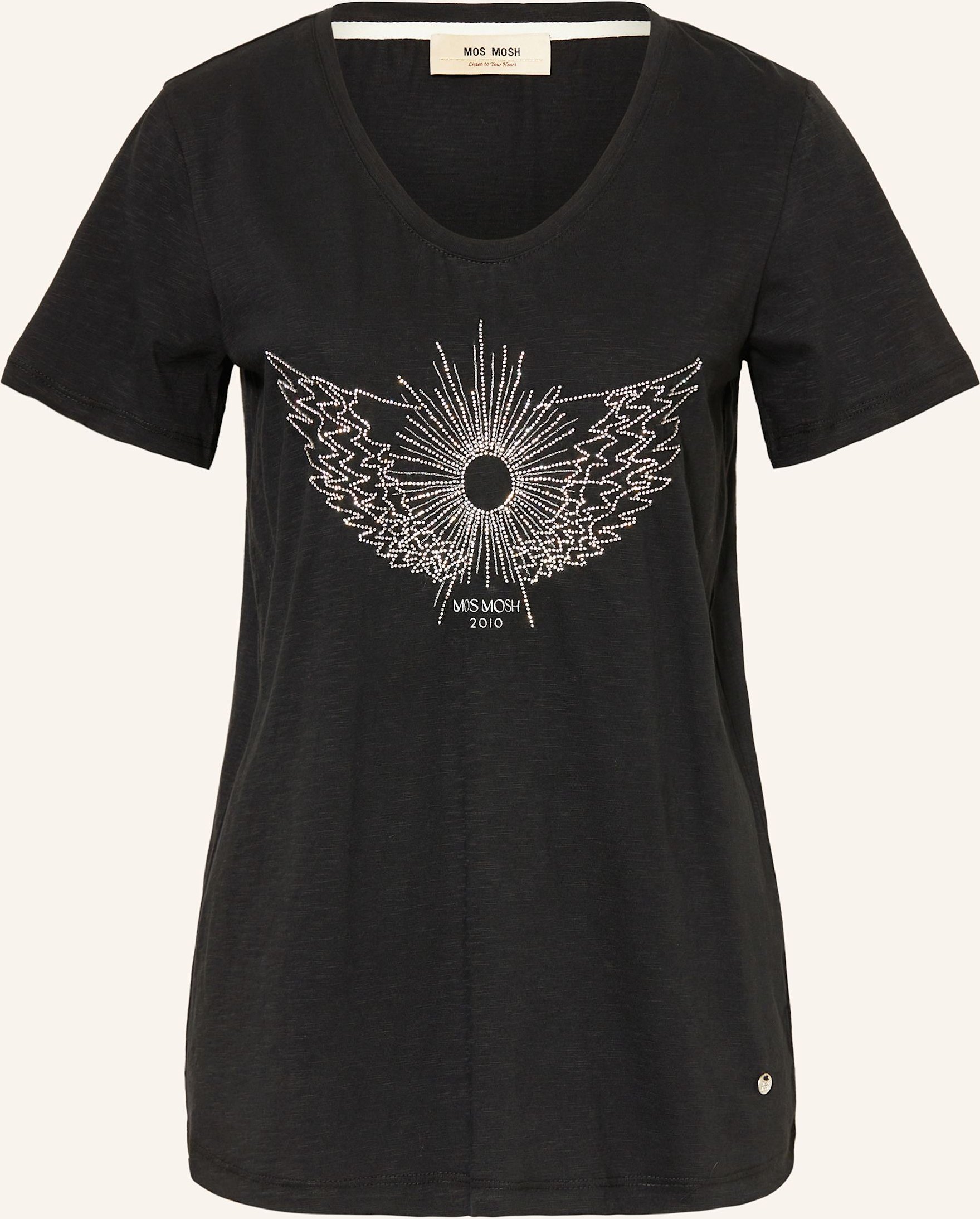 Thumbnail - Mos Mosh T-Shirt Mmgethi Mit Schmucksteinen schwarz