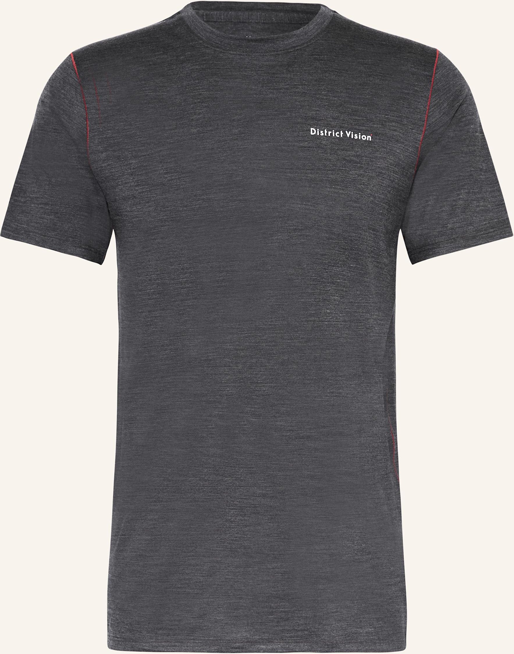 District Vision Laufshirt Merino grau