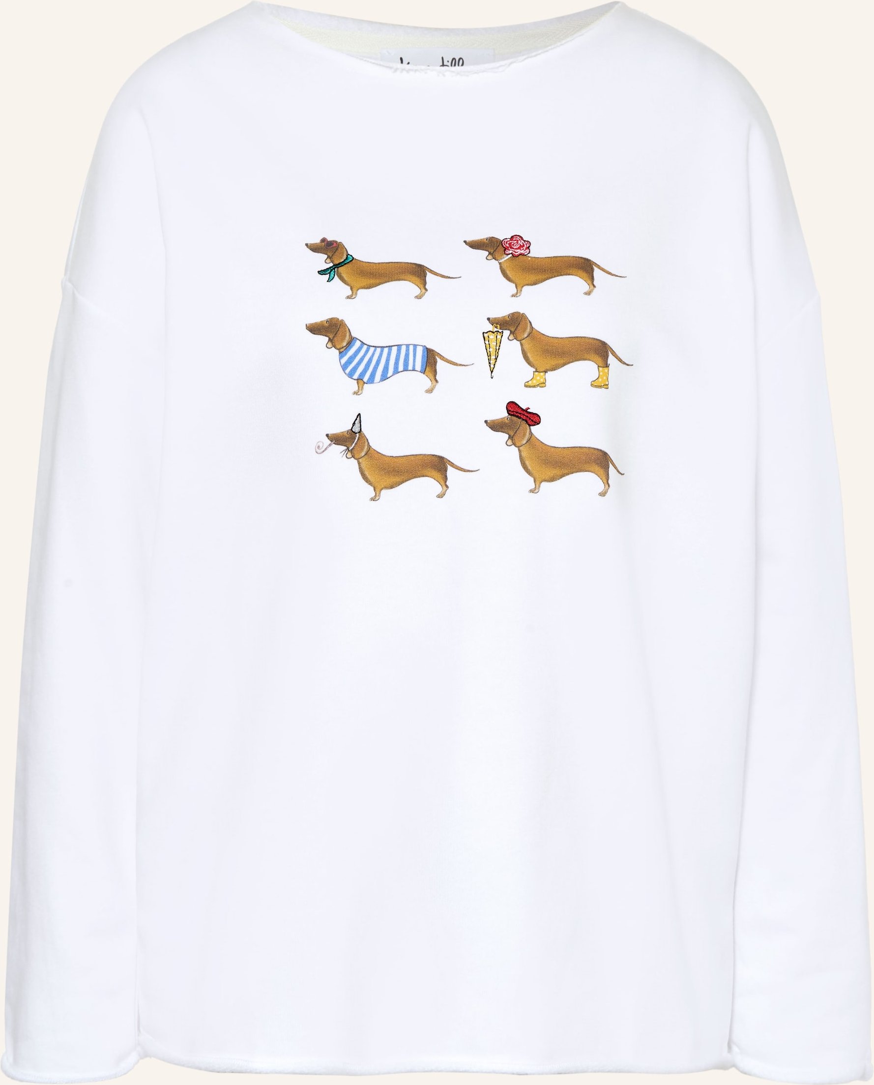 Kera Till Sweatshirt Dackel weiss