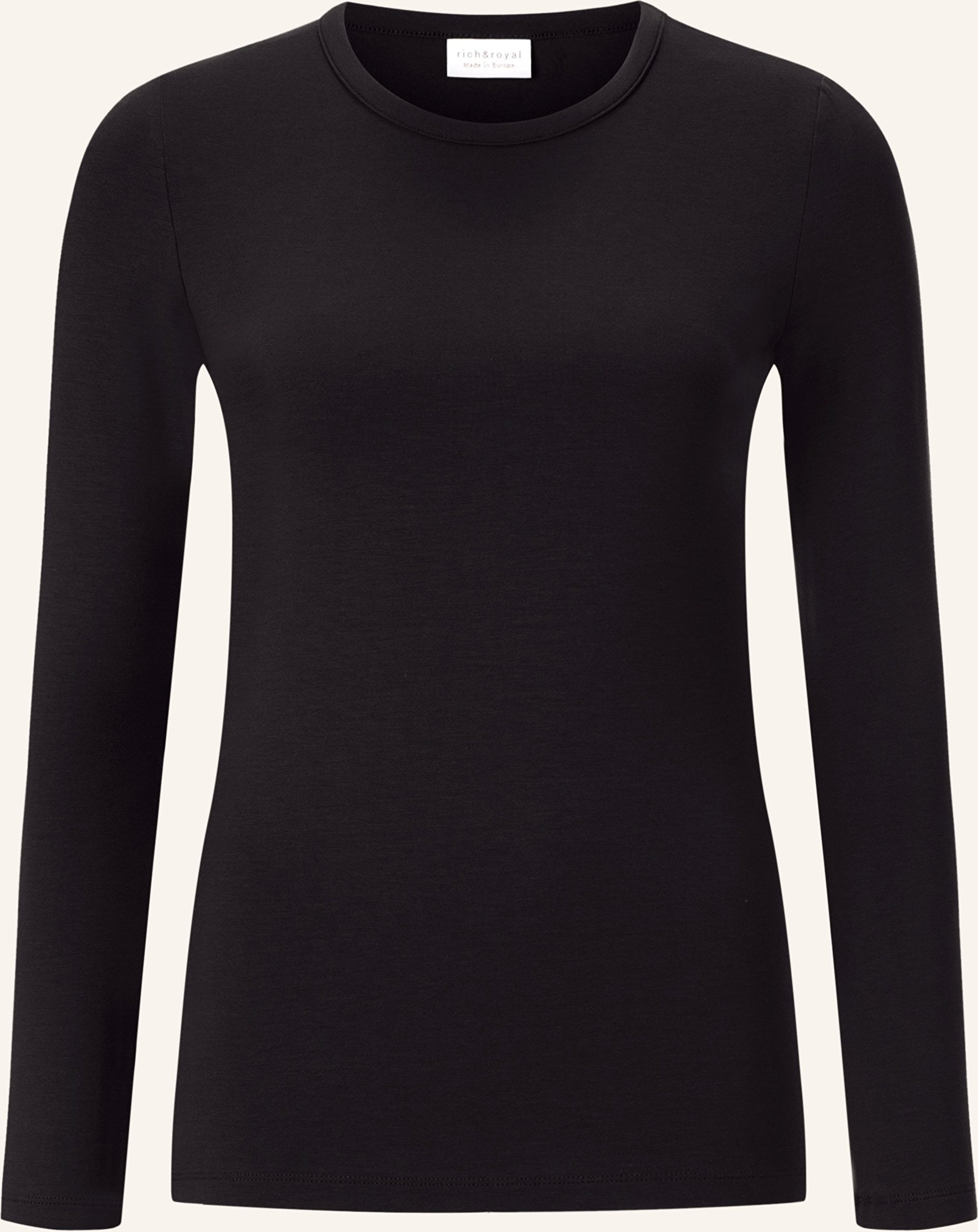 Thumbnail - Rich & Royal Longsleeve schwarz