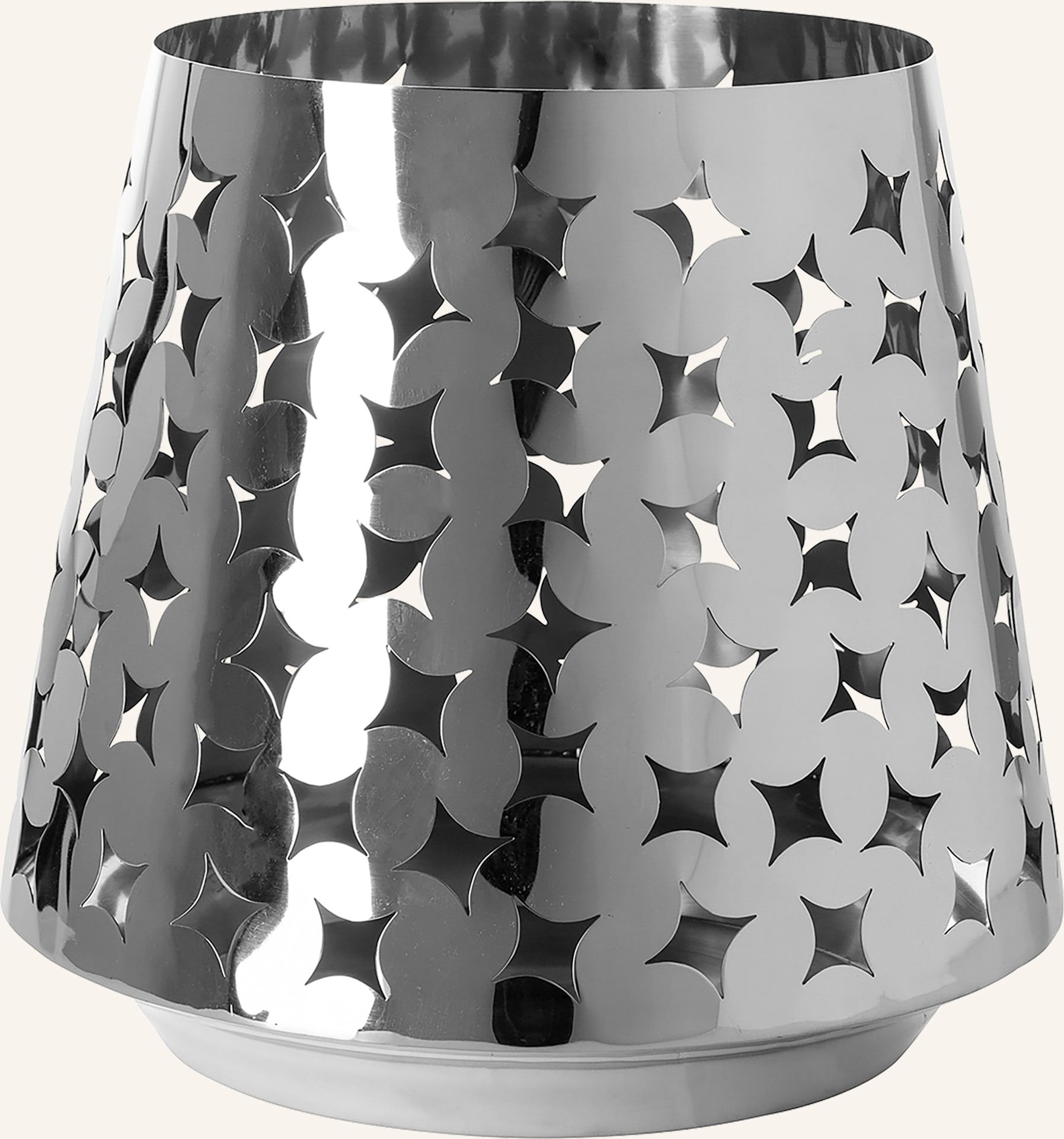 Fink Windlicht Mit Led-Leuchtzylinder Luma silber