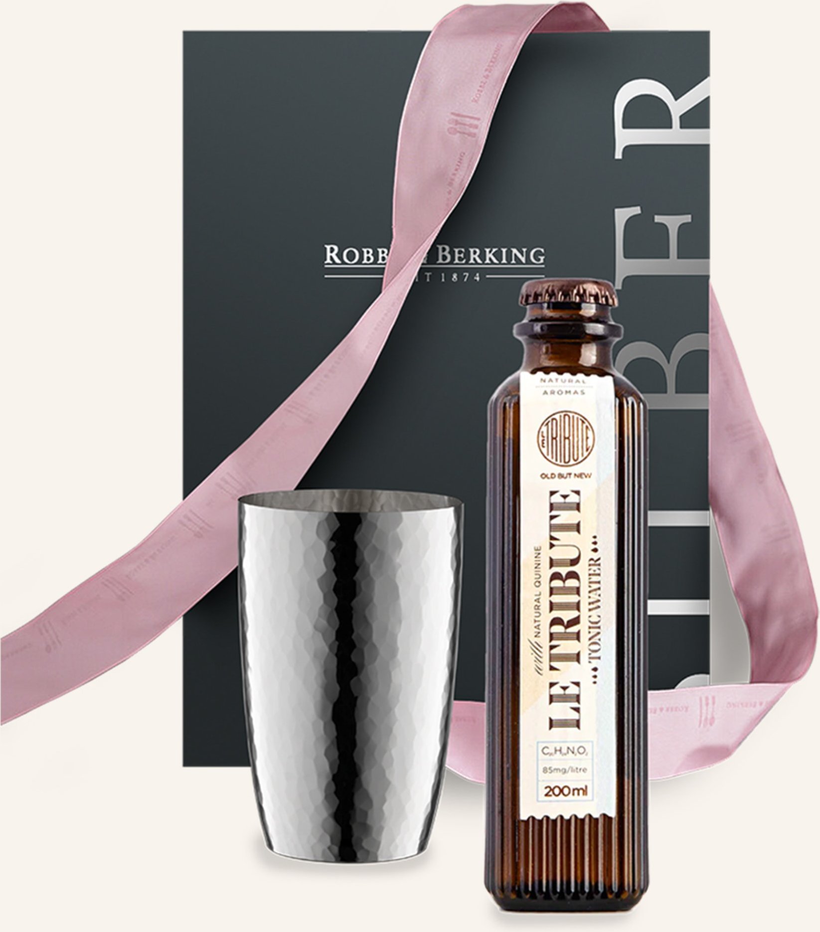 Robbe & Berking Longdrink-Geschenkset Martelé (90g Versilbert) silber