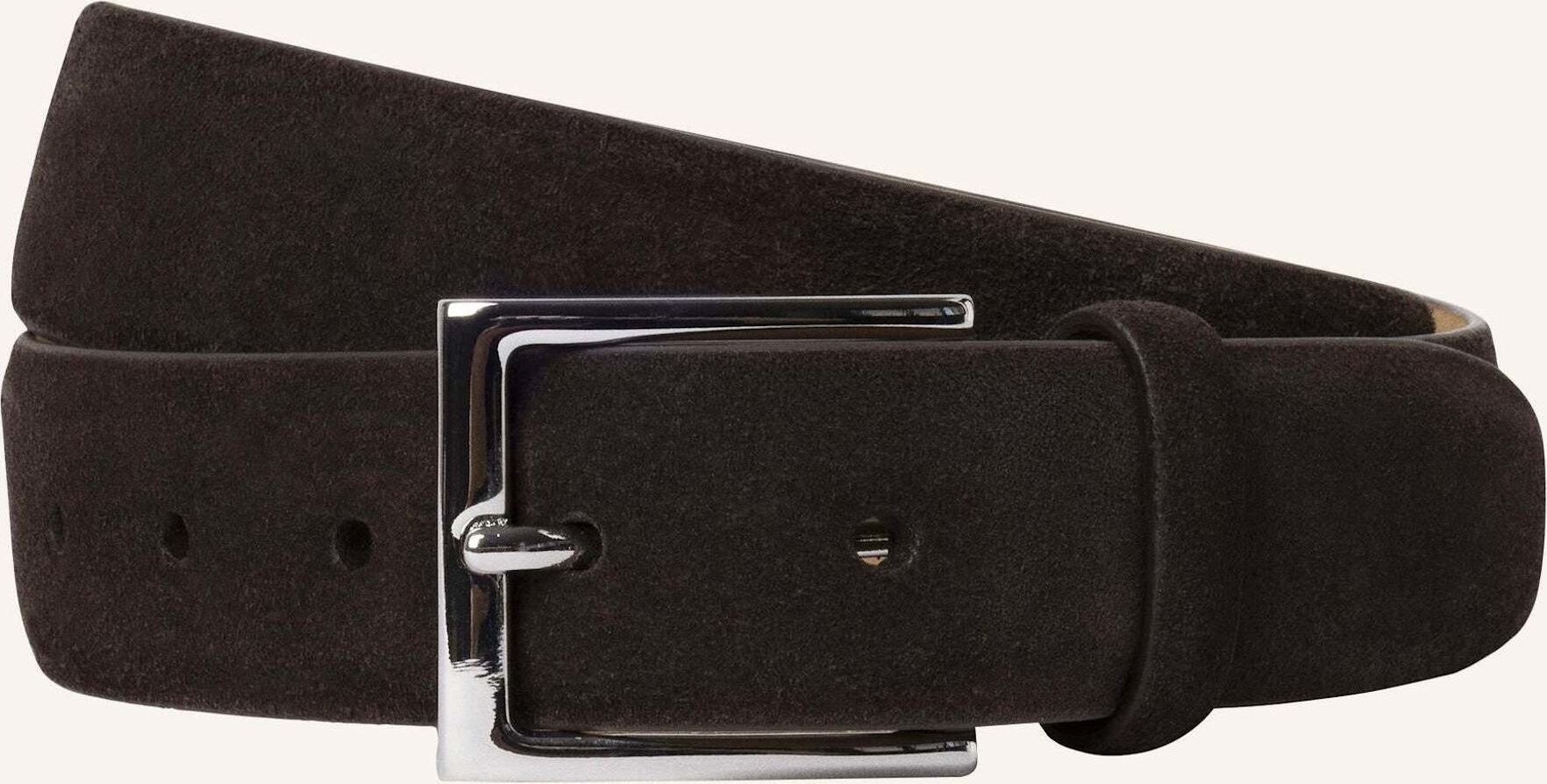 Hackett London Gürtel Suede Feather Edge braun