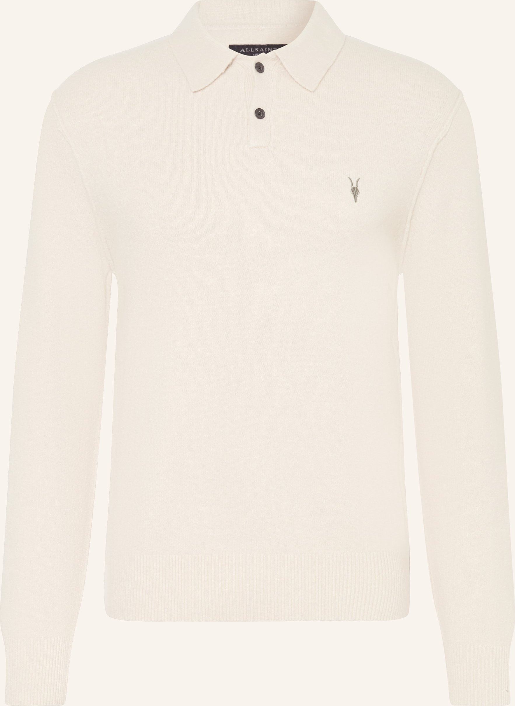 Allsaints Strick-Poloshirt Statten weiss
