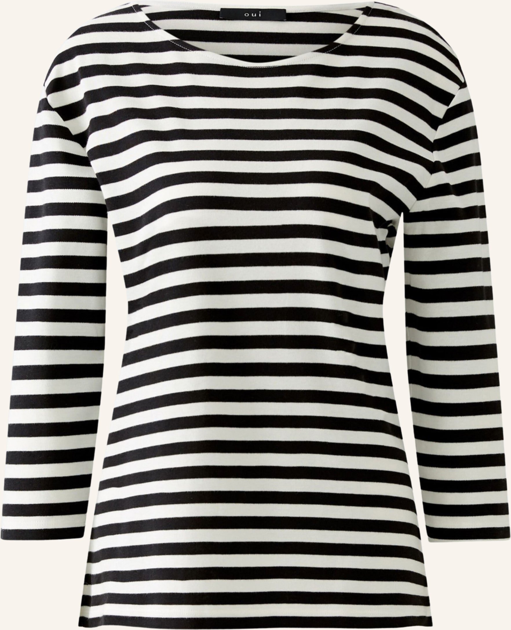 Oui Longsleeve Soleila schwarz