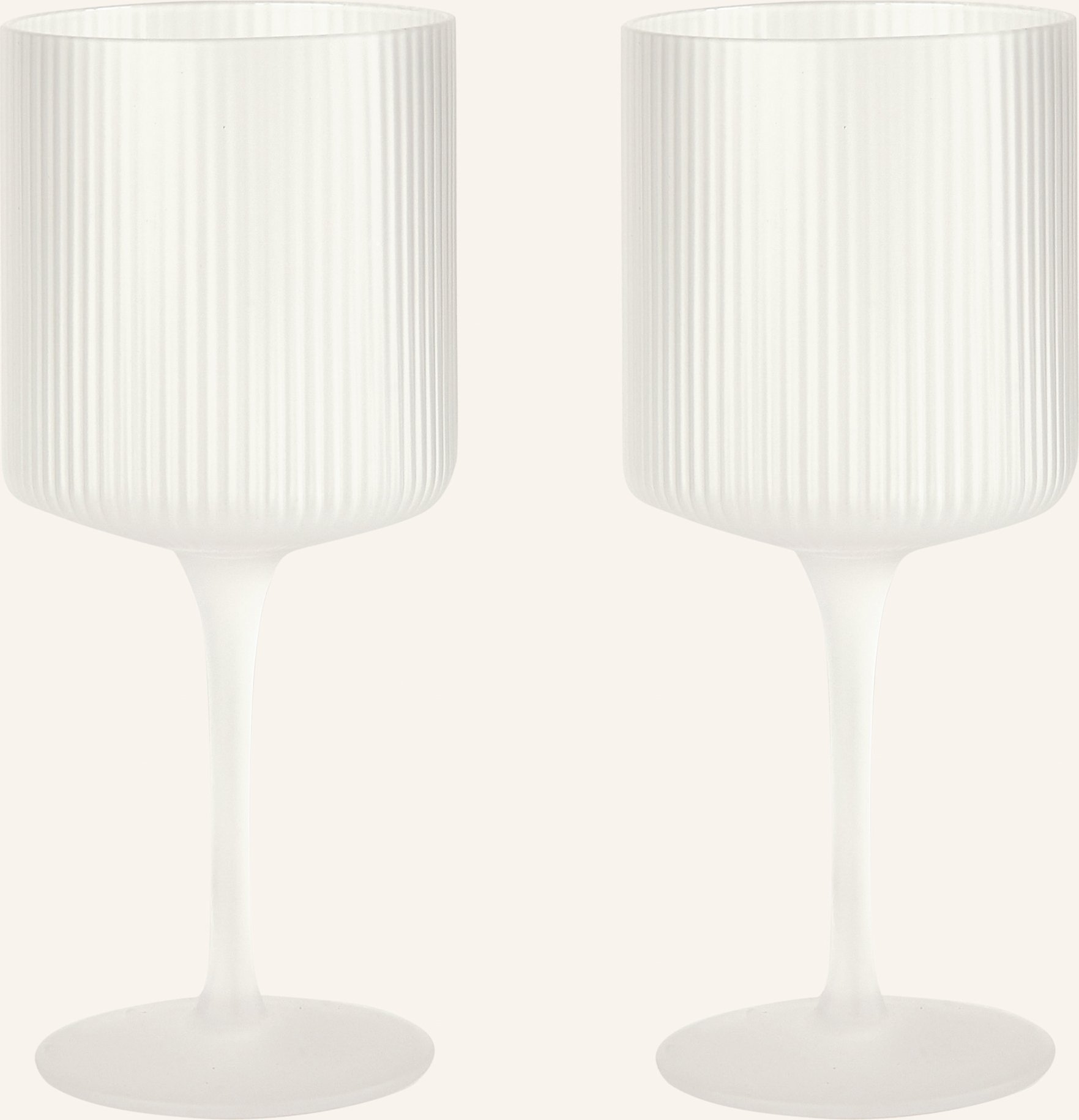 Thumbnail - Ferm Living 2er-Set Weingläser Ripple weiss