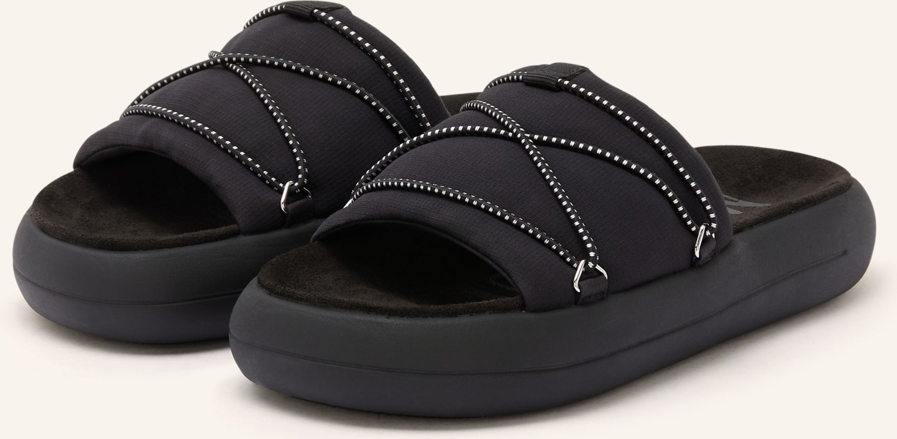 Moon Boot Plateau-Pantoletten Icon Slide schwarz