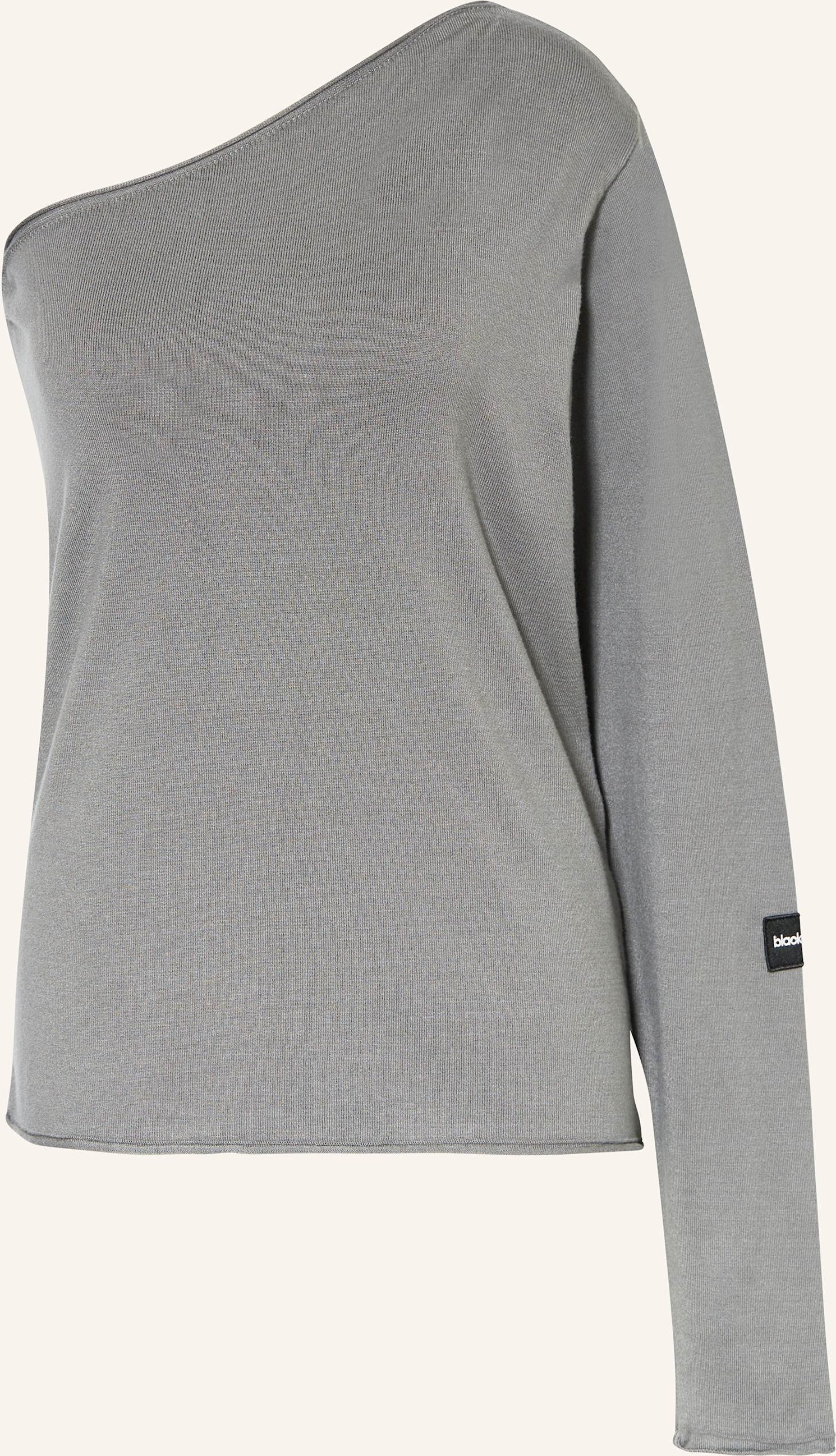 Black Palms One-Shoulder-Pullover Marci grau