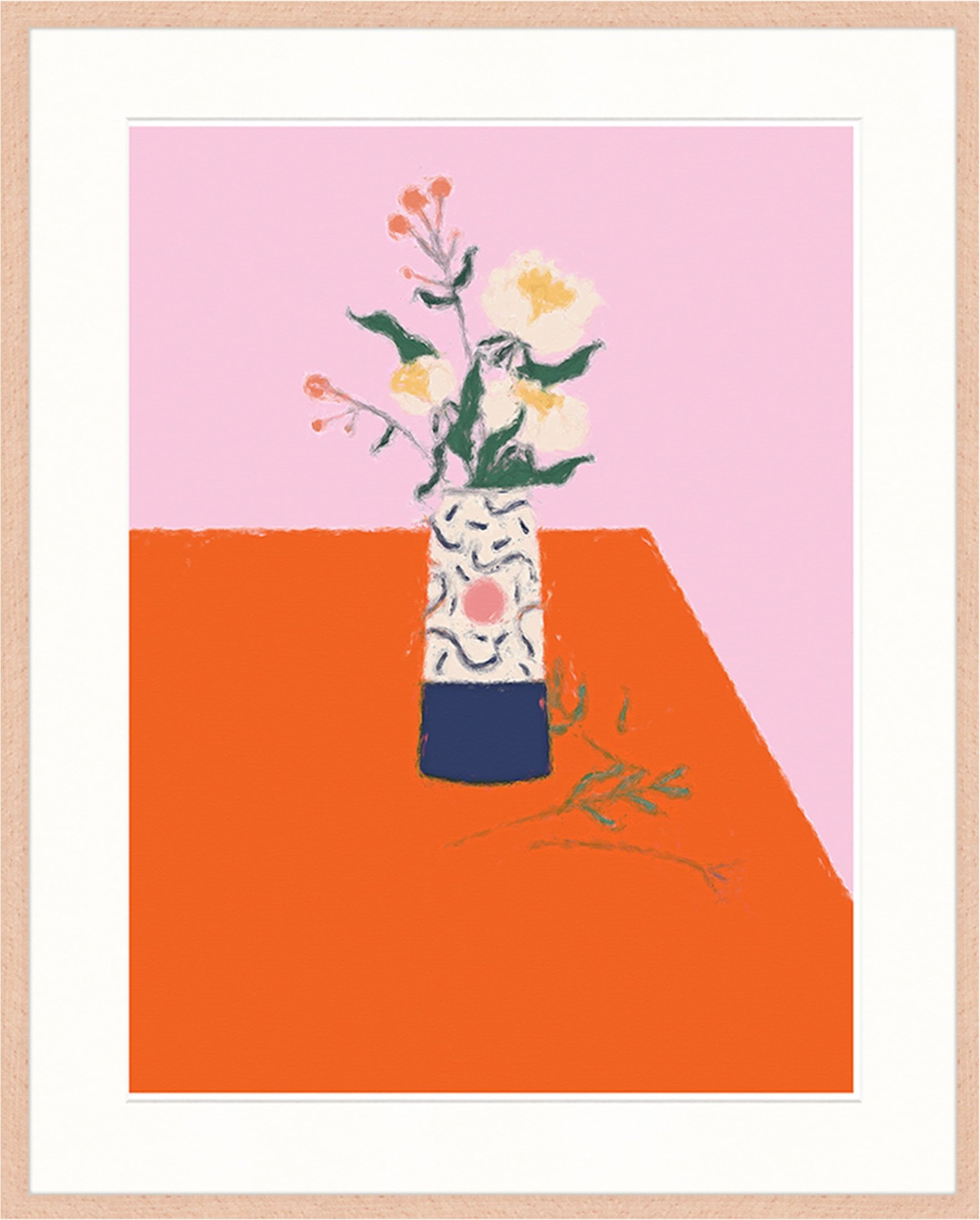 Liv Corday Wandbild Vase Mit Blumen Mit Rahmen braun