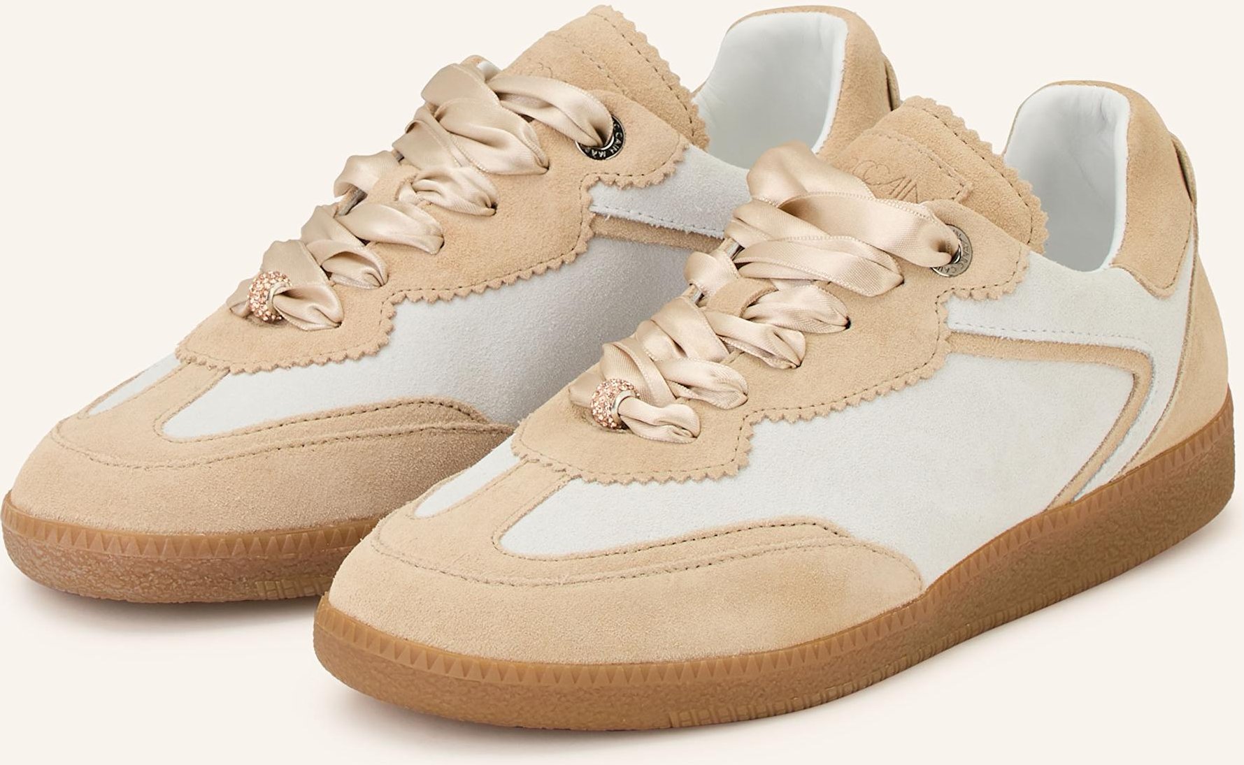 Marc Cain Sneaker Mit Schmuckstein beige