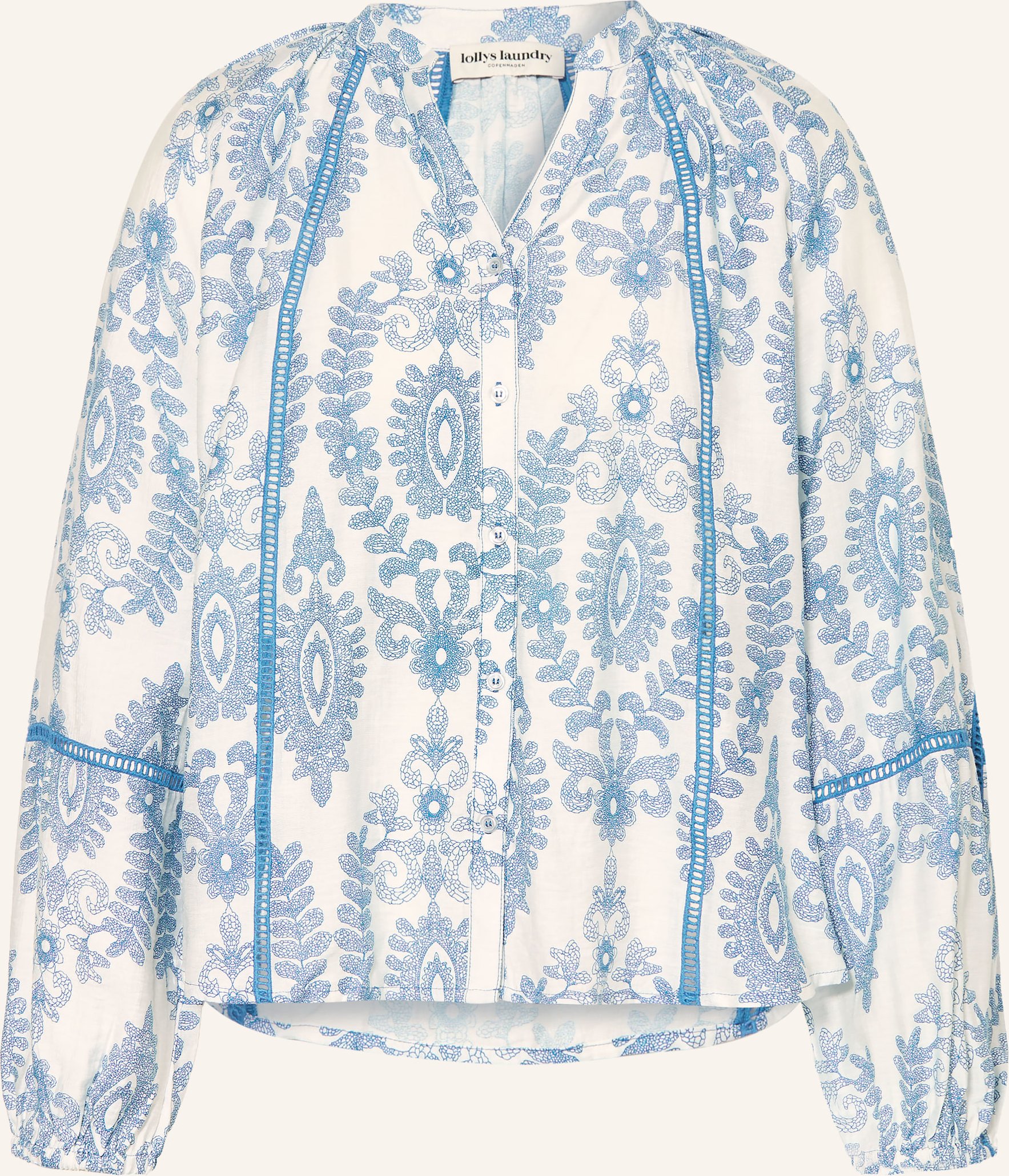 Lollys Laundry Bluse Veroll blau