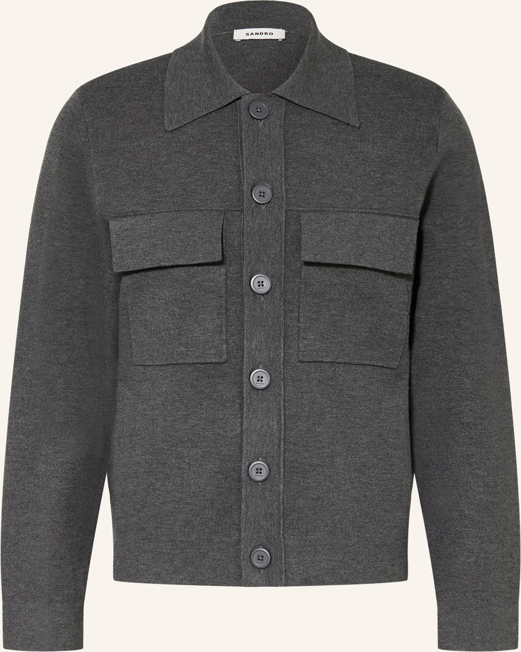 Sandro Strick-Overjacket grau