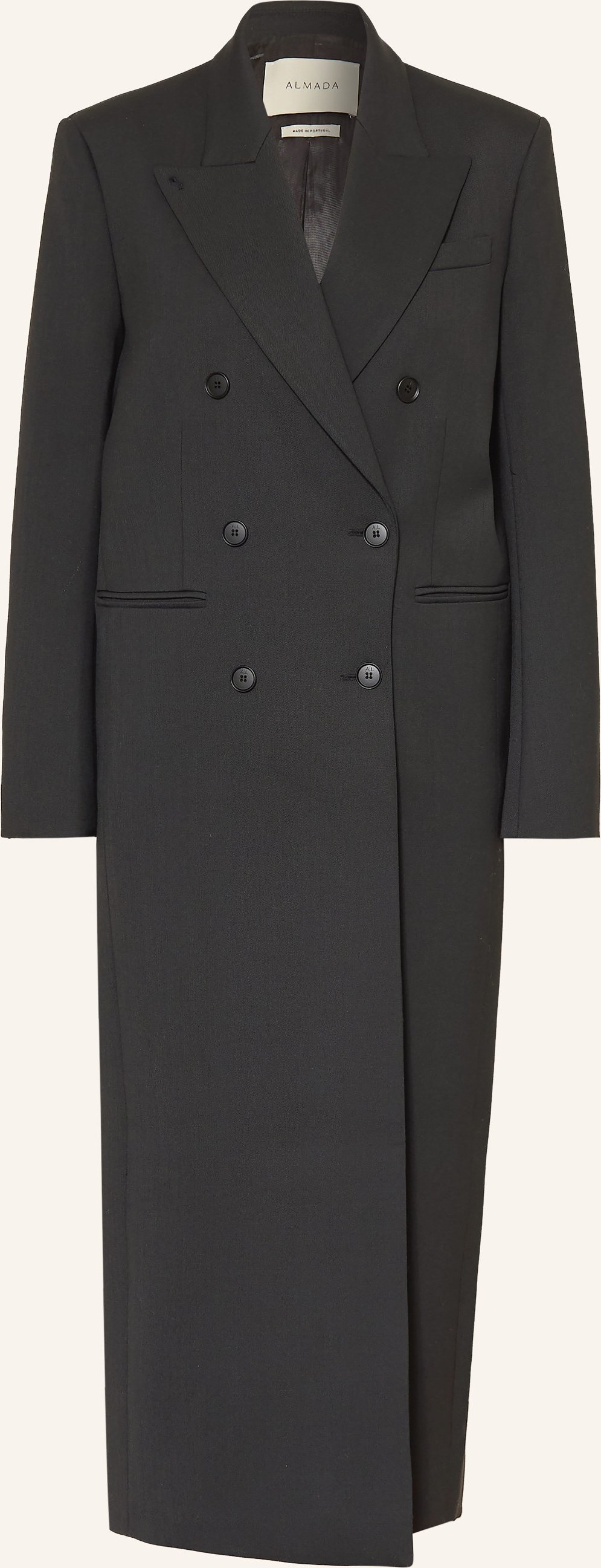 Almada Label Mantel Margot schwarz