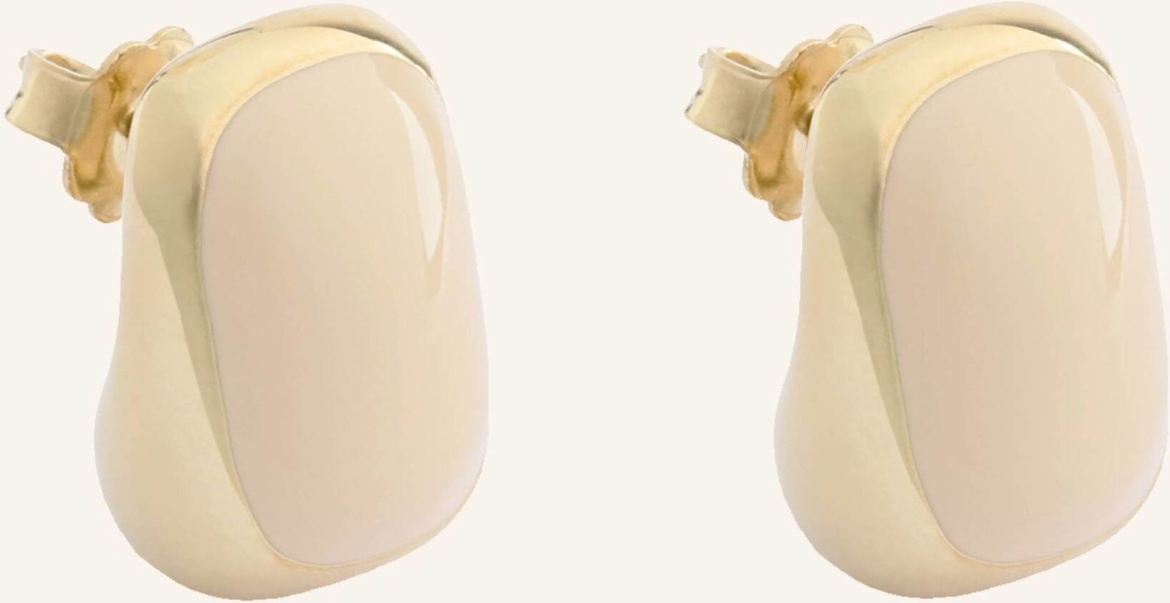 Pompidou Ohrstecker Puffy Elia Beige Mini By Glambou gold