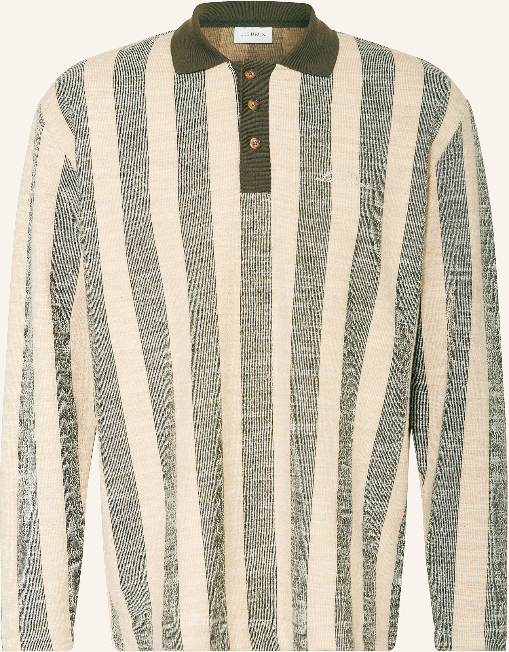Les Deux Jacquard-Poloshirt gruen