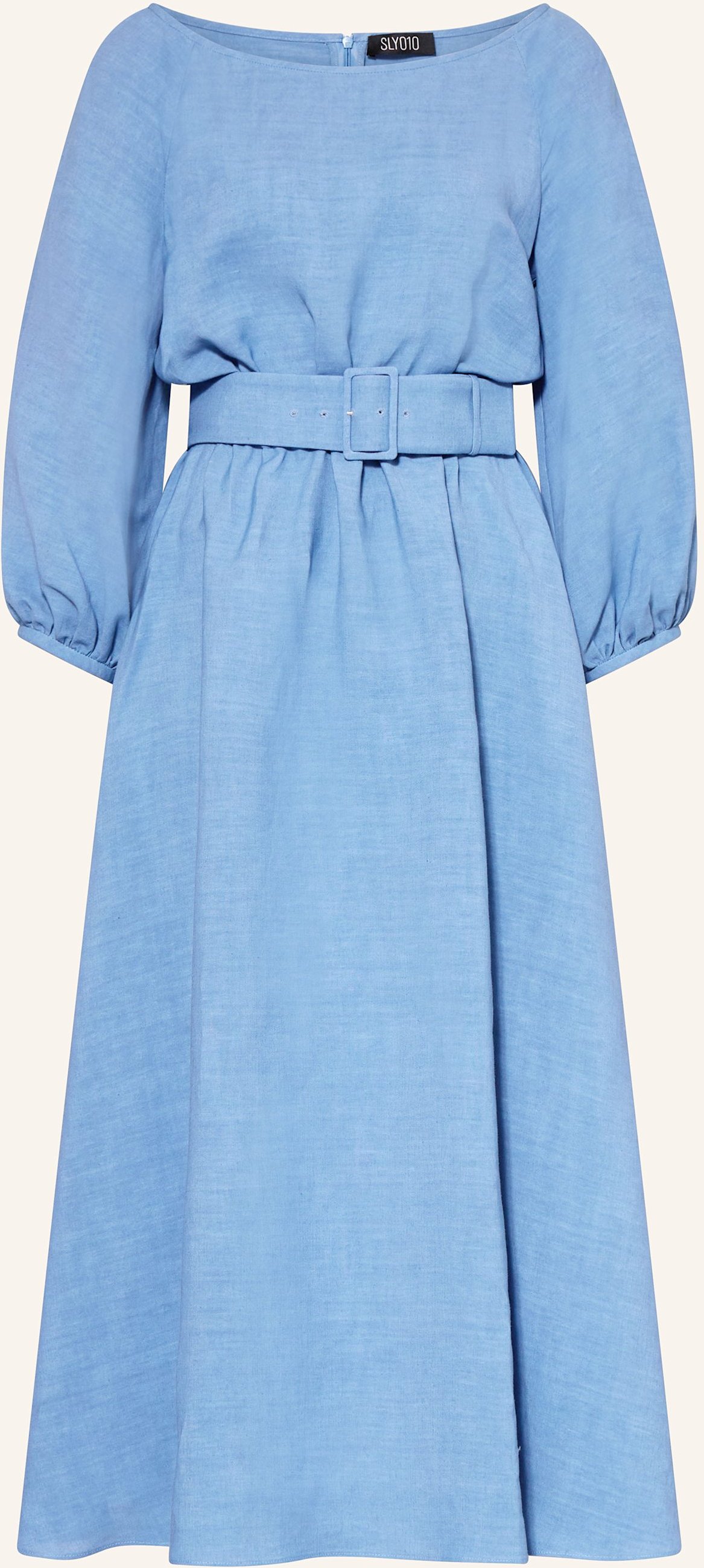 Sly 010 Kleid Anuk Mit Leinen blau