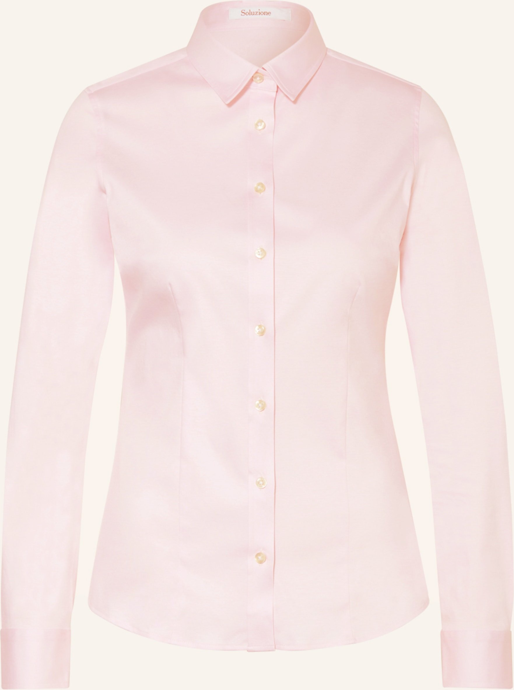Soluzione Hemdbluse Aus Jersey rosa