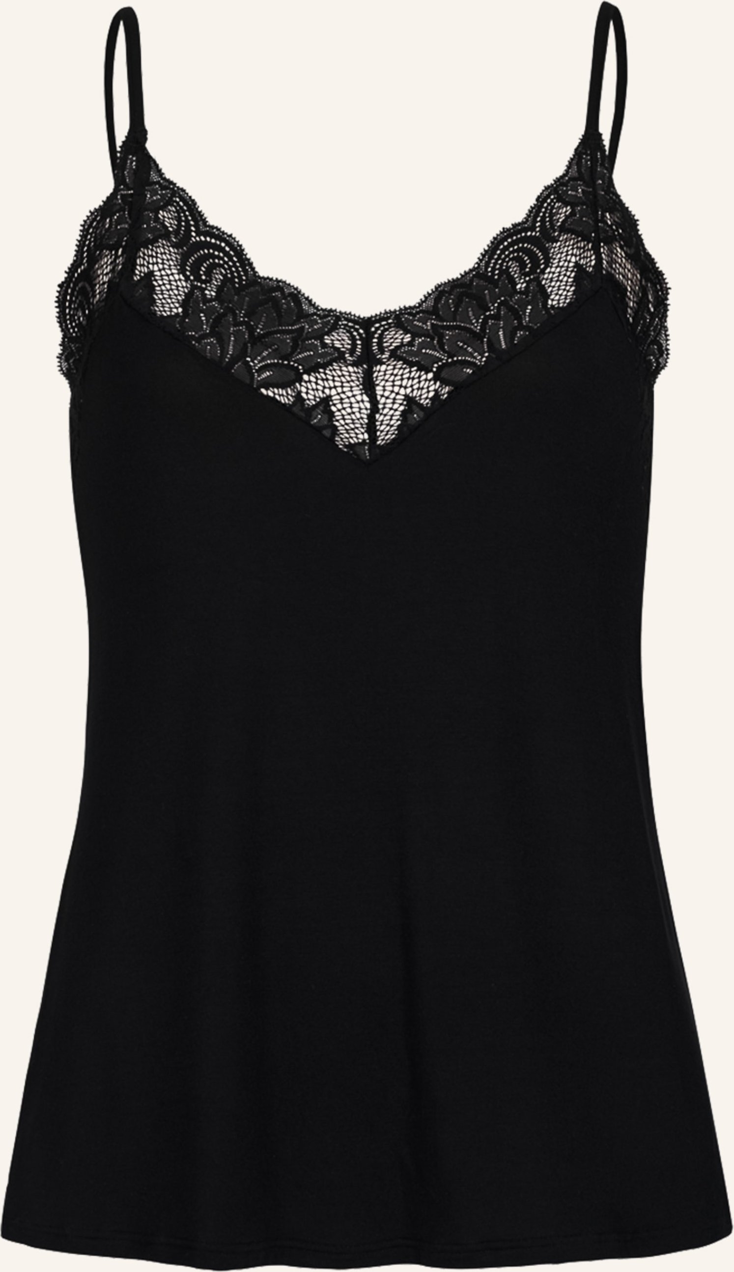 Erlich Textil Camisole Mit Spitze schwarz