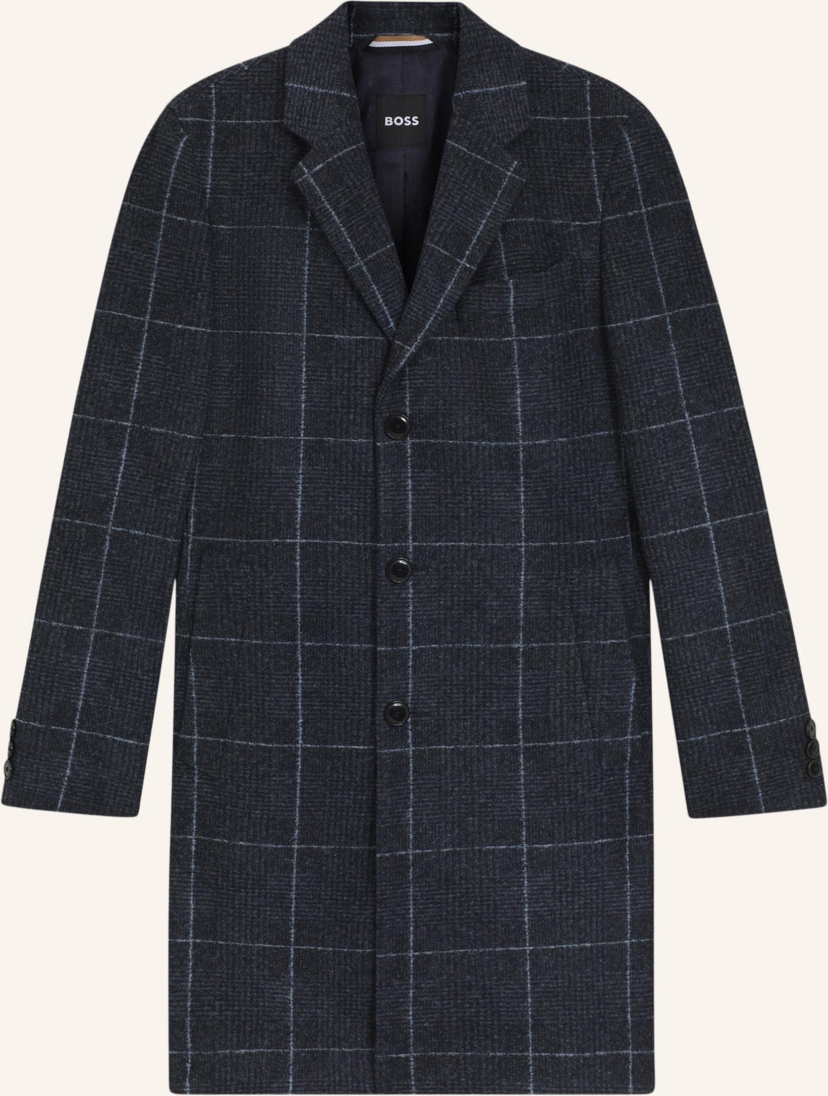 Boss Klassischer Mantel H-Hyde-J-254 Slim Fit blau