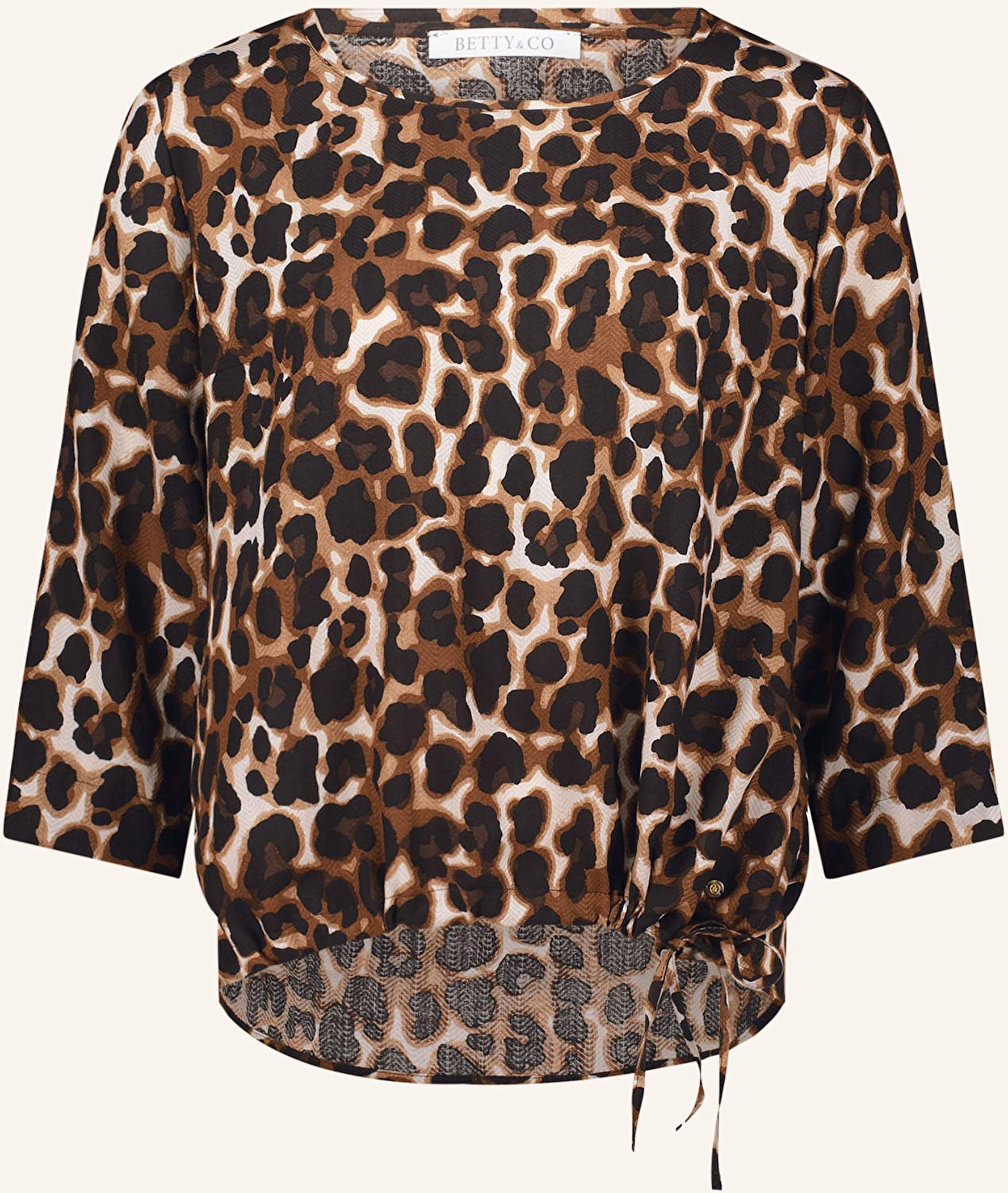 Betty&Co Blusenshirt Mit 3/4-Arm braun