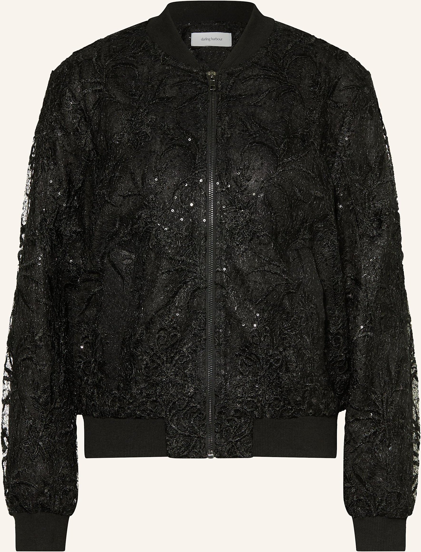 Darling Harbour Blouson Aus Spitze Mit Pailletten schwarz
