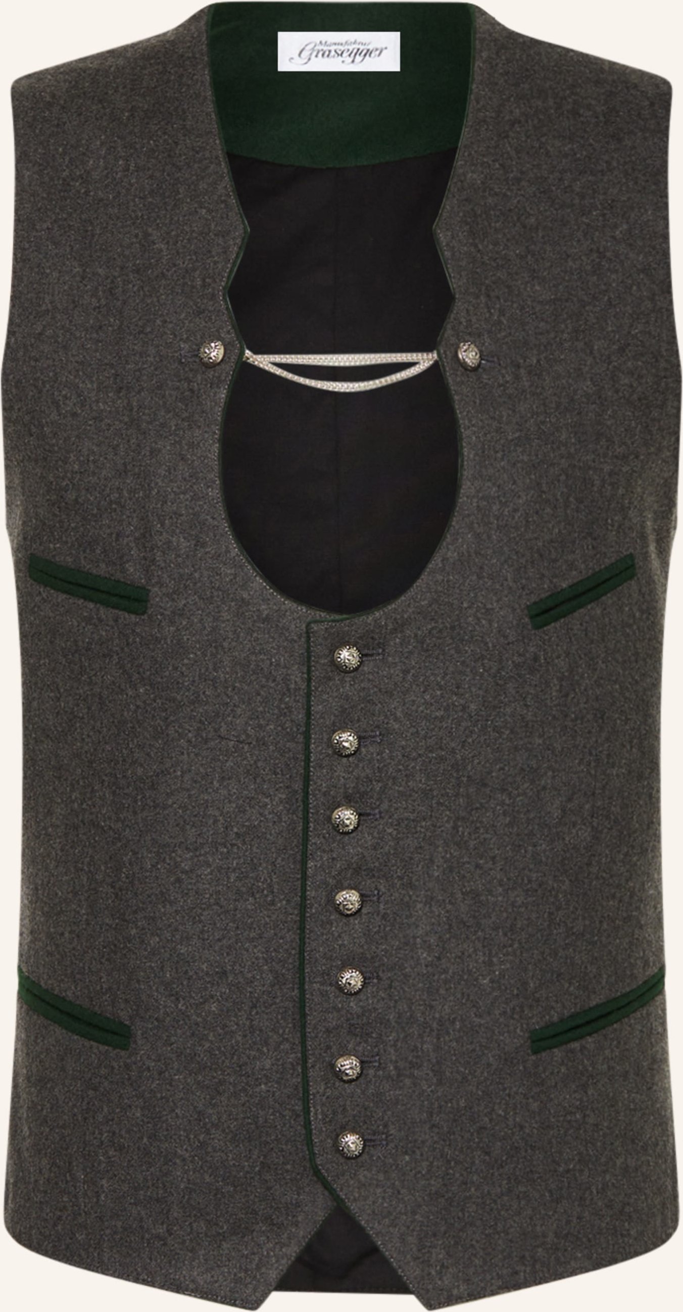 Grasegger Trachtenweste Miesbacher grau