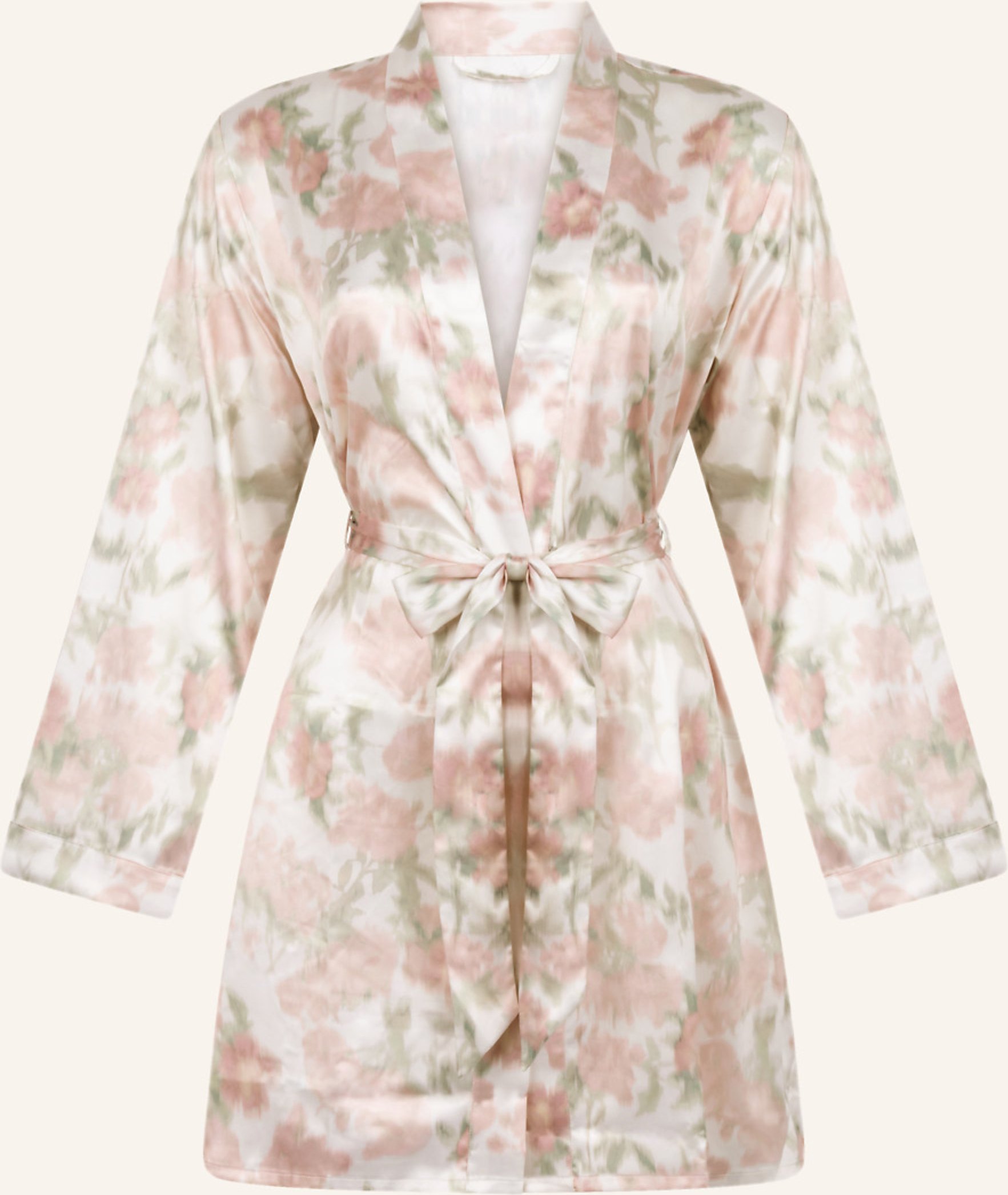 Hunkemöller Bademantel Floral Kimono weiss