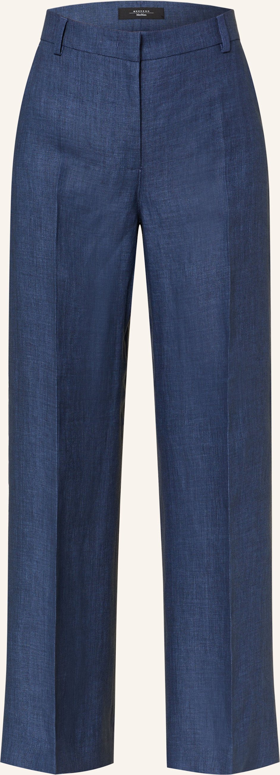 Weekend Max Mara Marlenehose Malizia Aus Leinen blau
