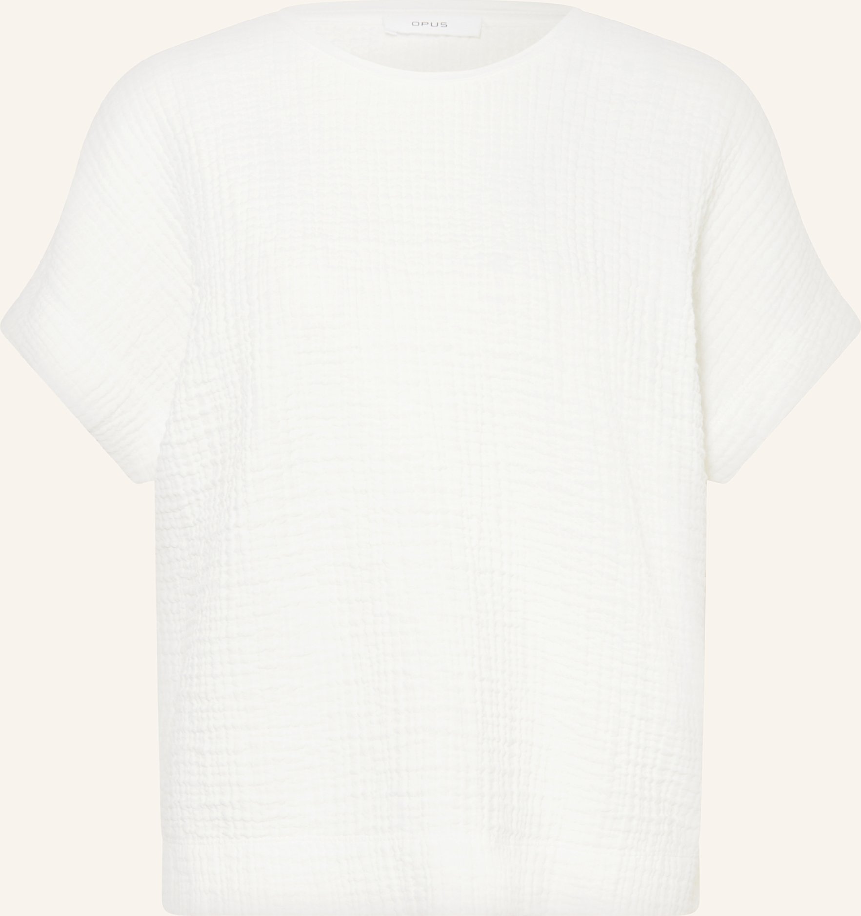 Opus T-Shirt Sunnsa Im Materialmix weiss
