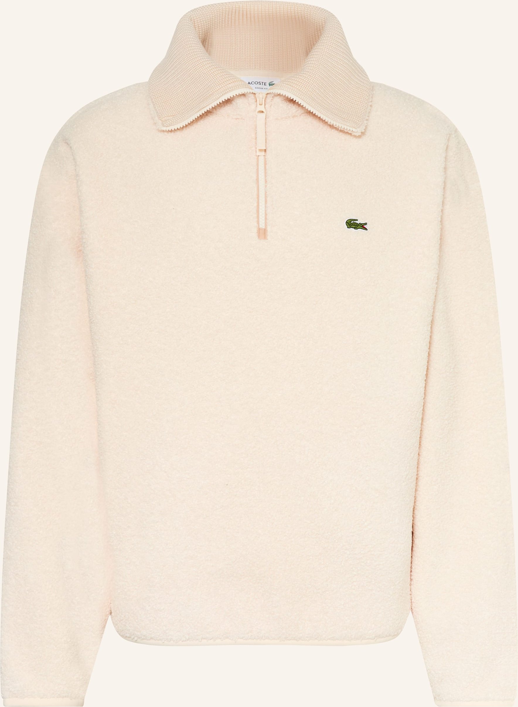 Lacoste Fleece-Troyer weiss