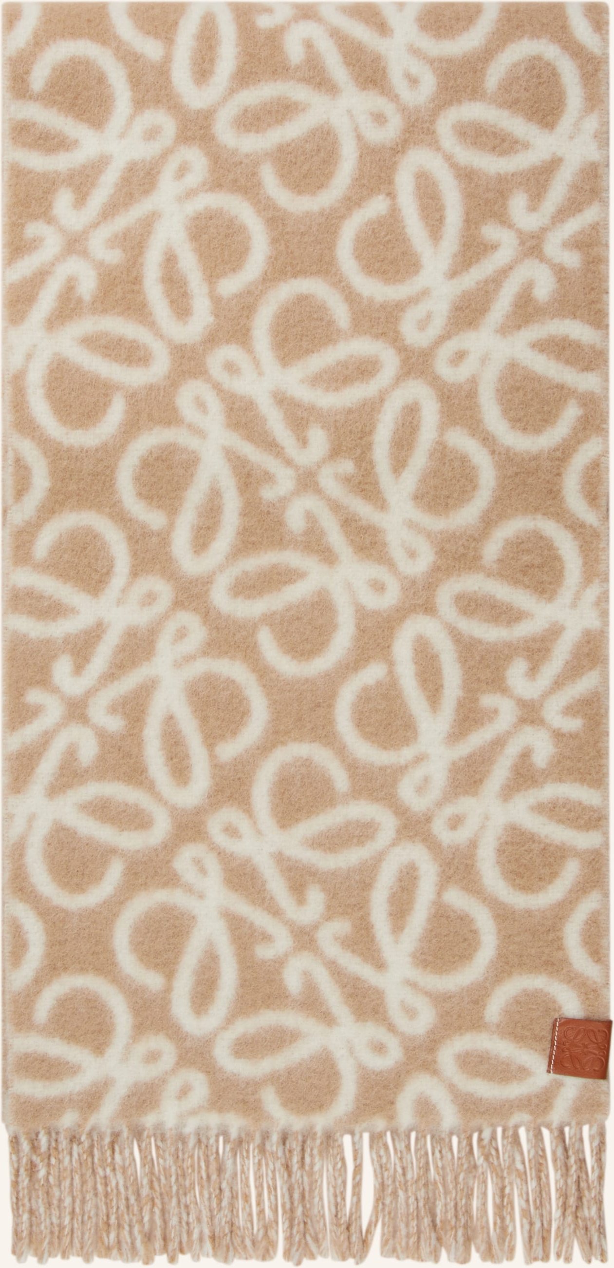 Loewe Schal Anagram Mit Alpaka beige