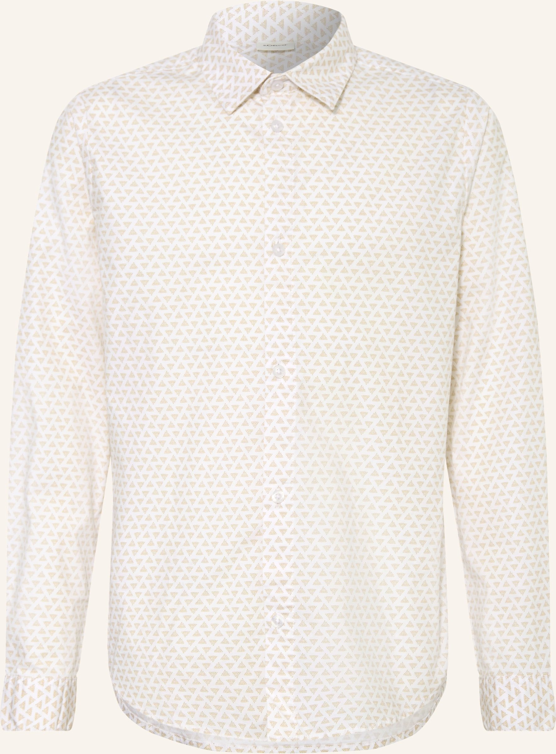 Popeline-Hemd mit All-over-Print im Slim Fit