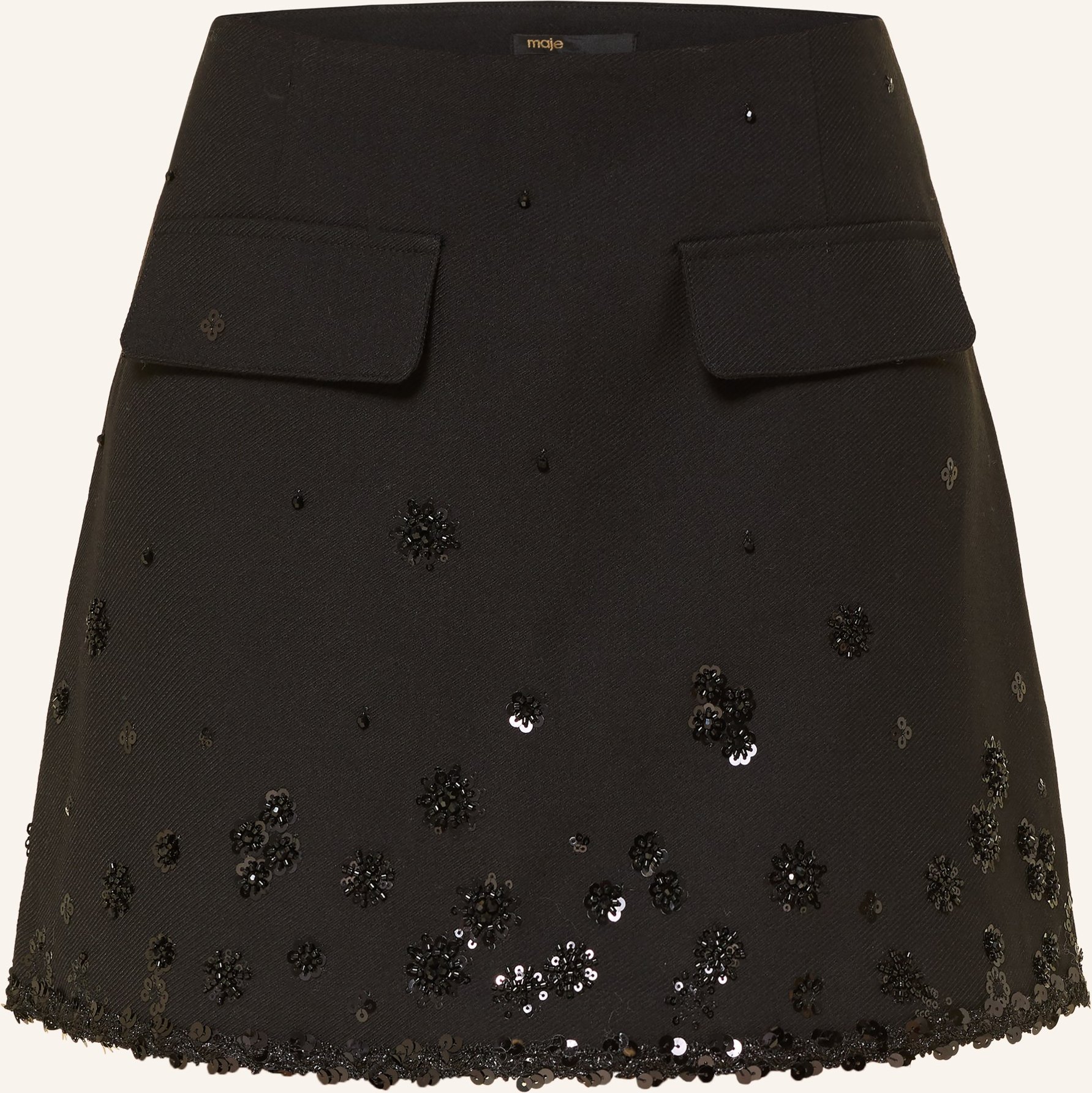 Maje Skort Mit Pailletten schwarz