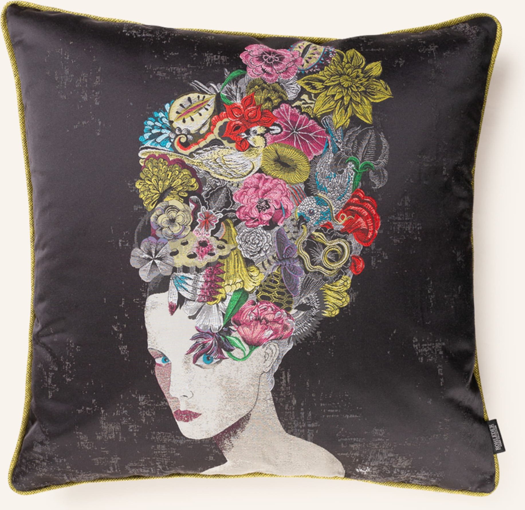 Rohleder Dekokissen Iris schwarz