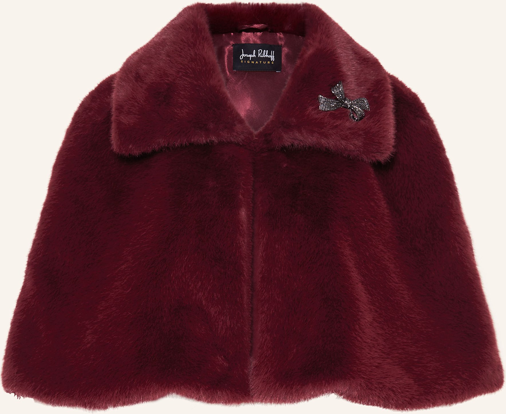 Joseph Ribkoff Signature Kunstfell-Bolero rot