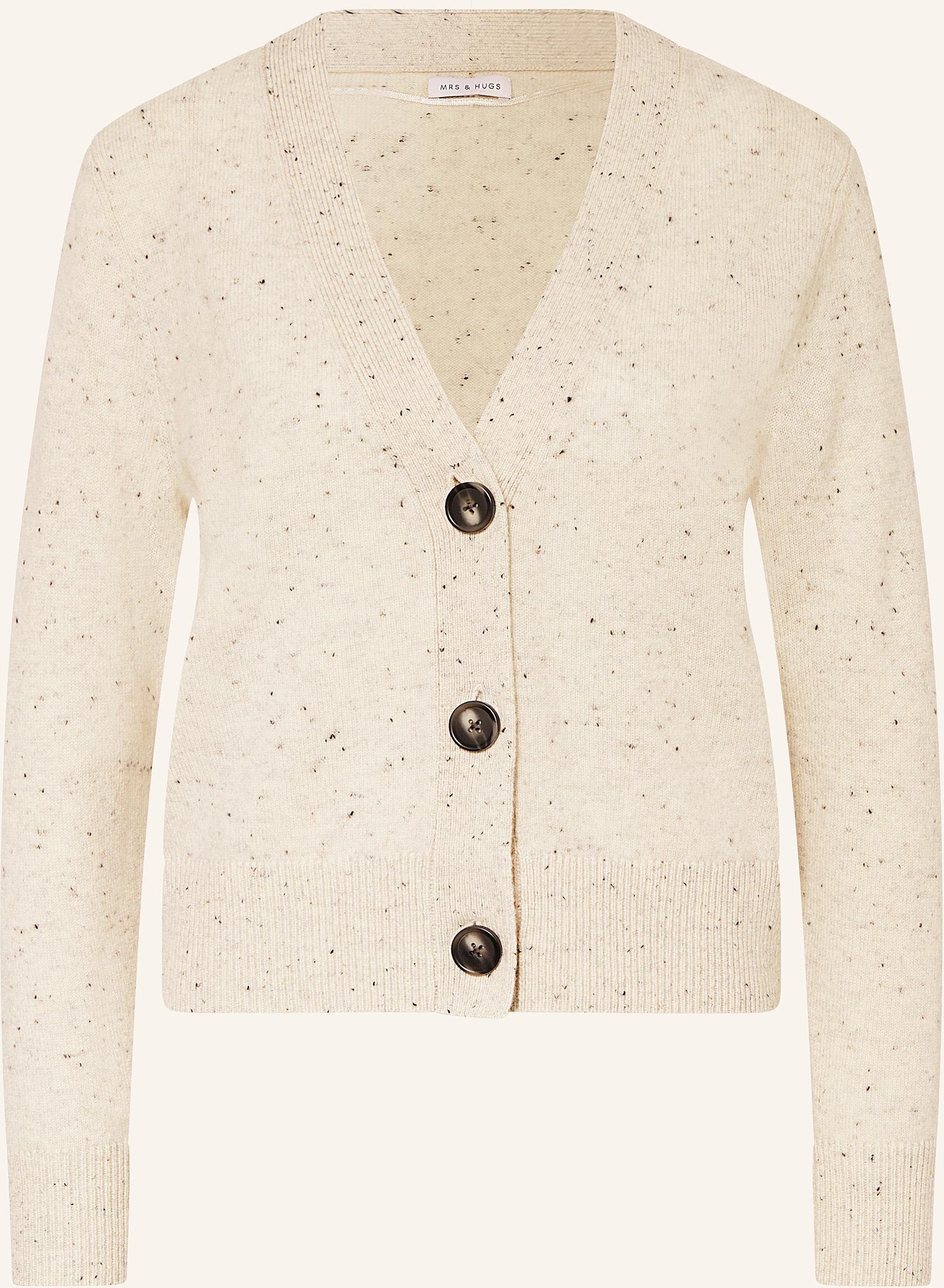 Mrs & Hugs Strickjacke Aus Cashmere weiss