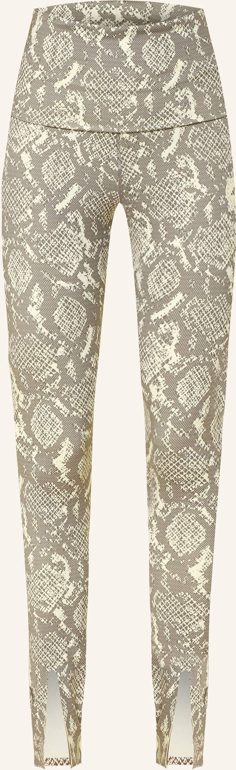Adidas By Stella Mccartney Tights Adidas By Stella Mccartney Training Rolltop Splitcuff Printed beige
