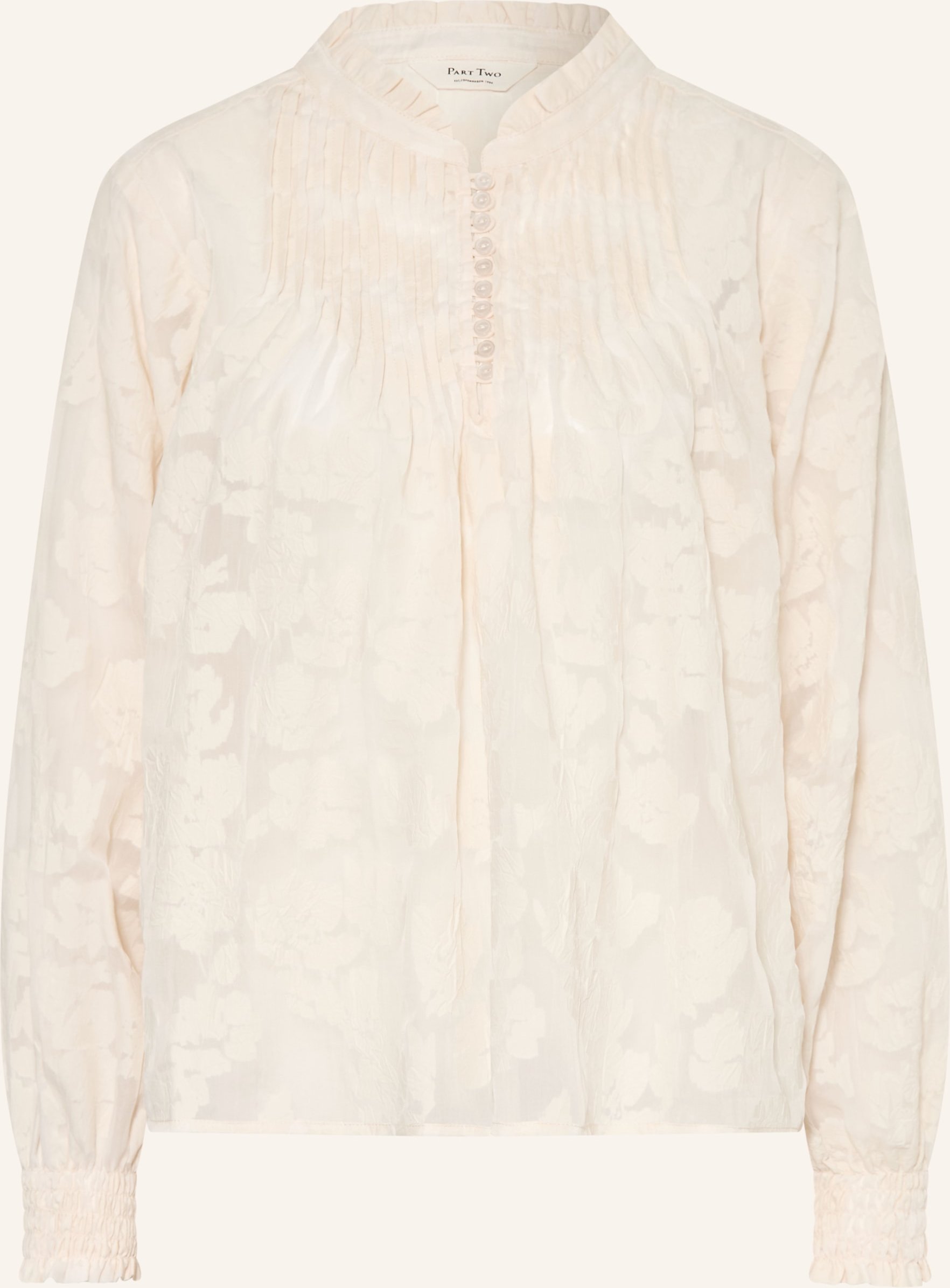 Part Two Blusenshirt Zayanpw Aus Jacquard weiss