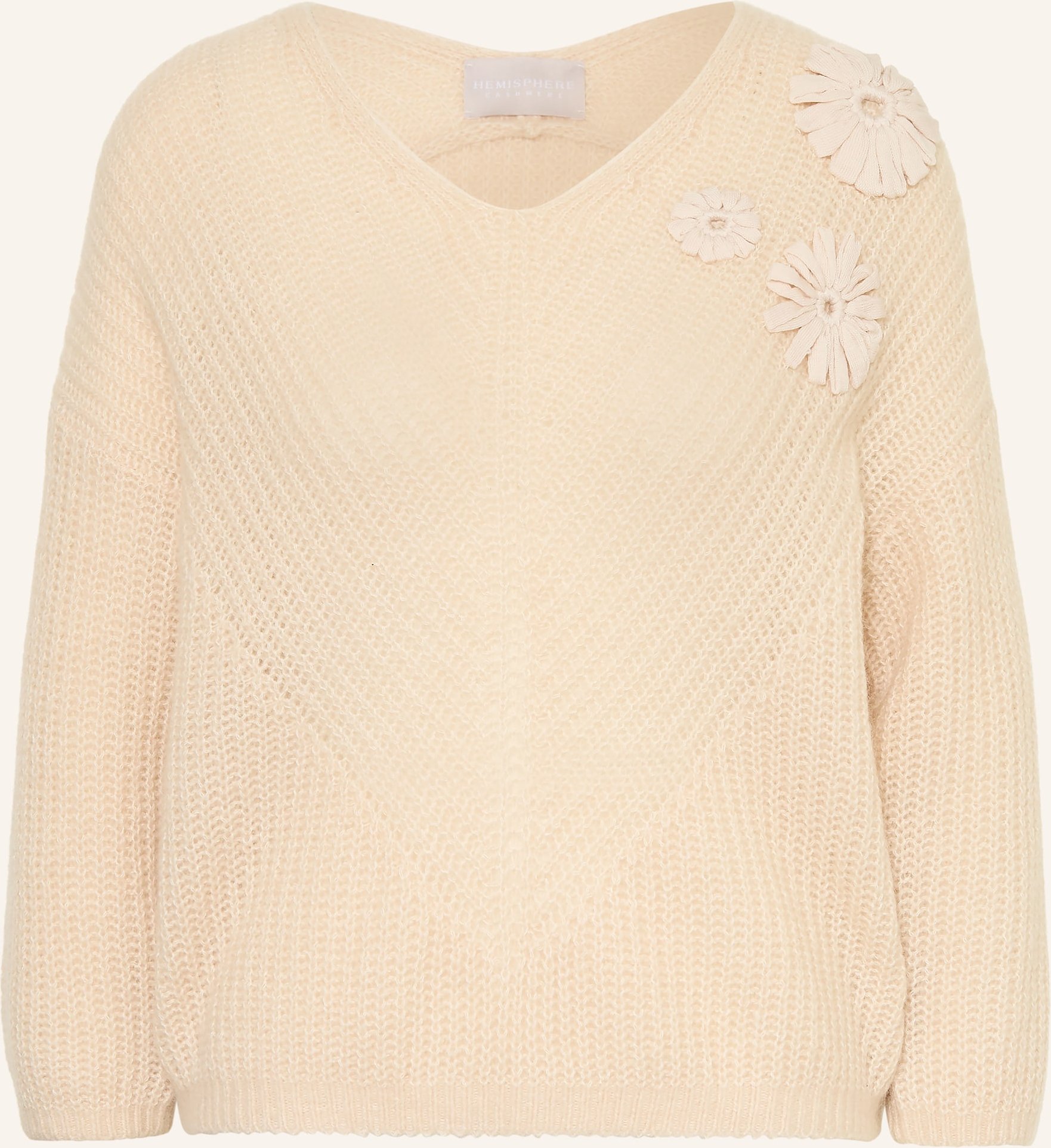 Hemisphere Pullover Mit Cashmere Und 3/4-Arm beige