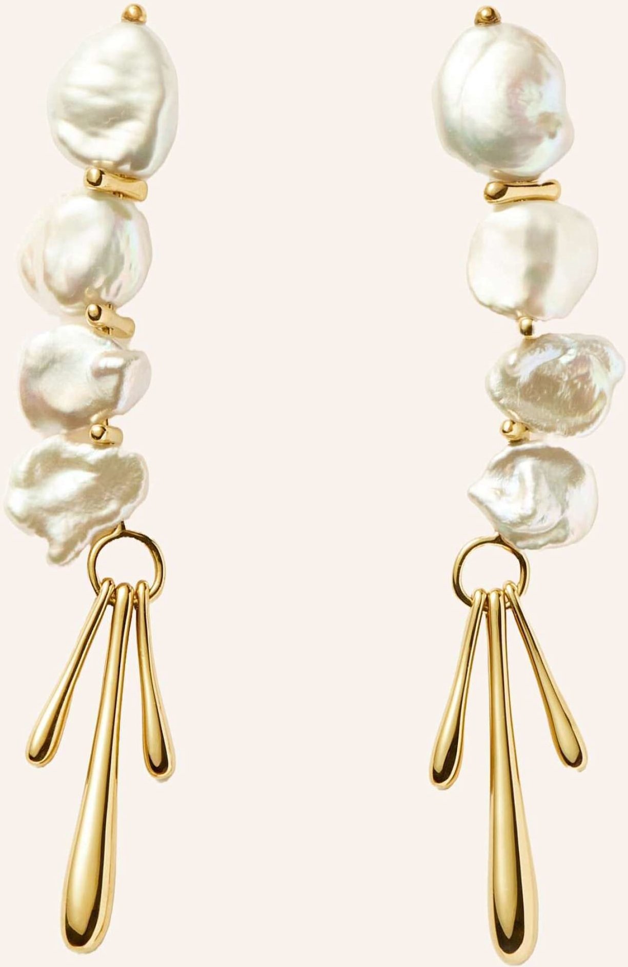 Missoma Ohrhänger Keshi Pearl Drop By Glambou gold