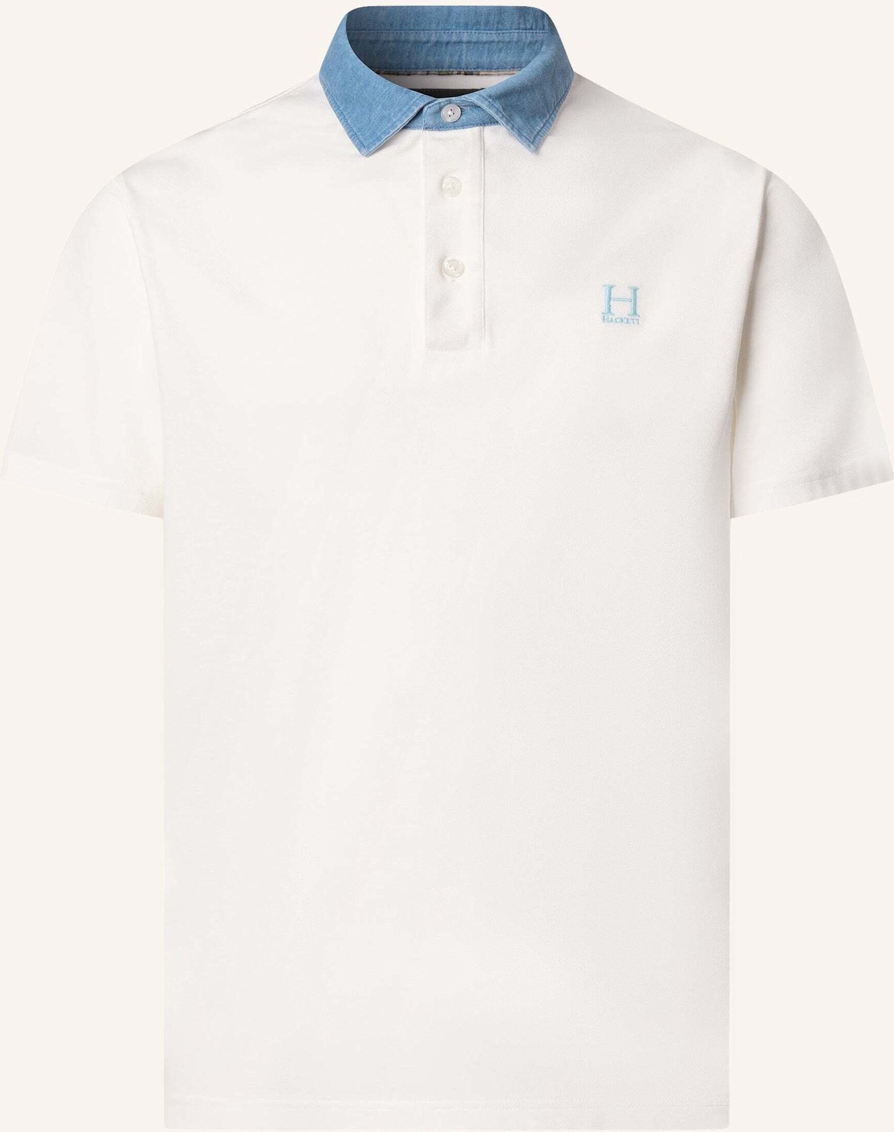Hackett London Poloshirt Heritage Contrast Clr weiss