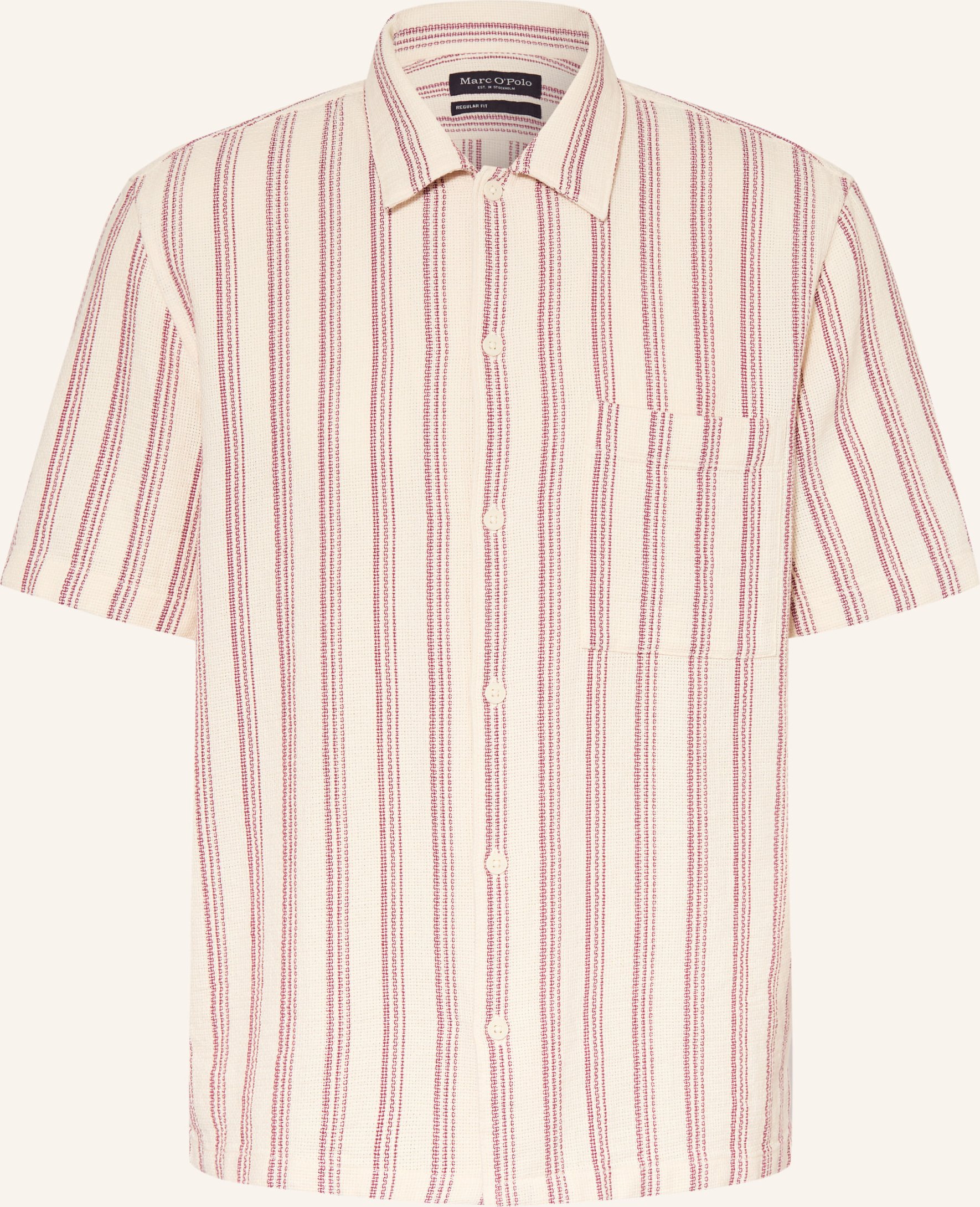 Marc O'polo Kurzarm-Hemd Regular Fit beige