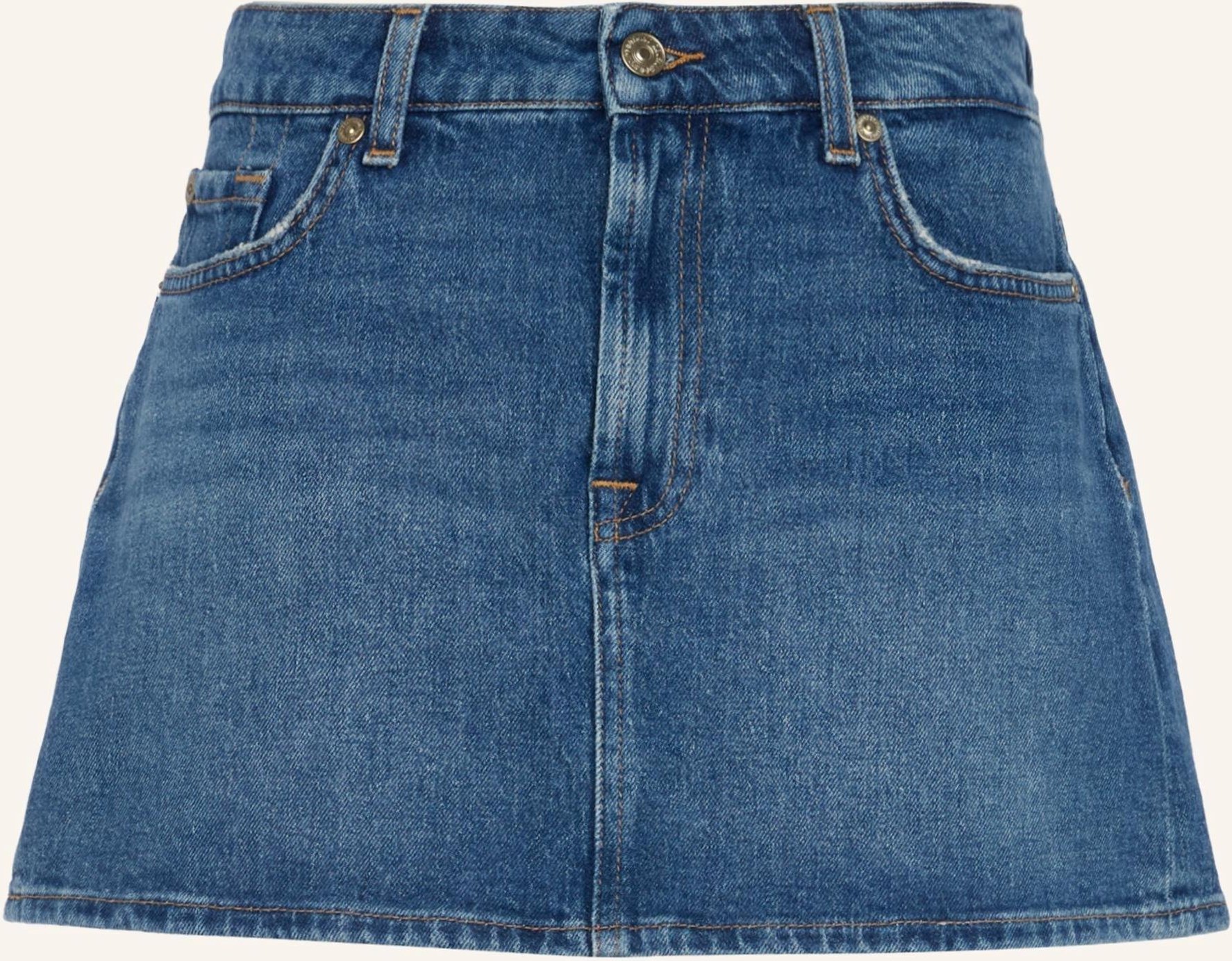 7 For All Mankind Milly Skirt Jeansrock blau