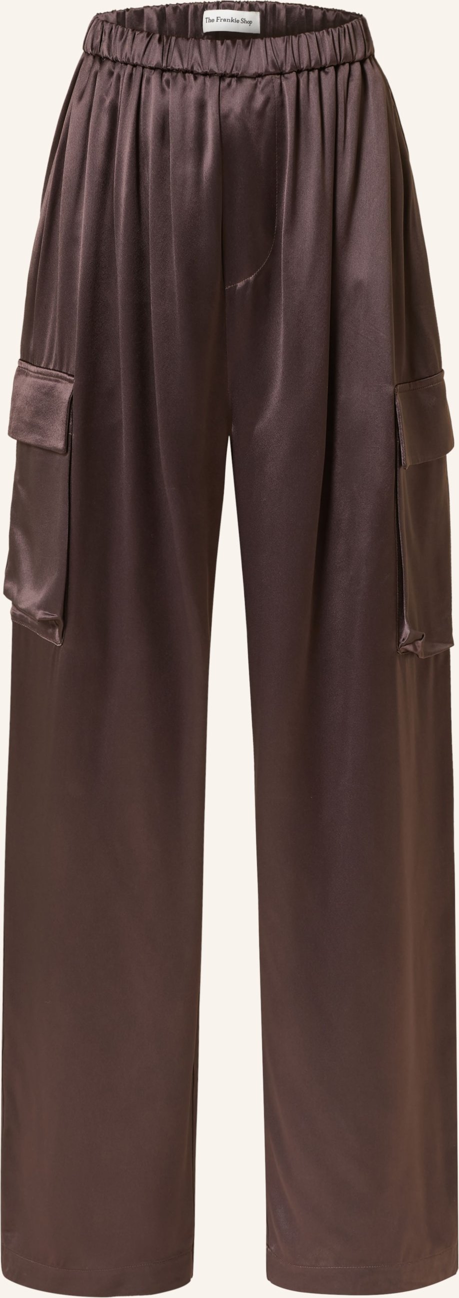 The Frankie Shop Cargohose Delny Aus Satin braun