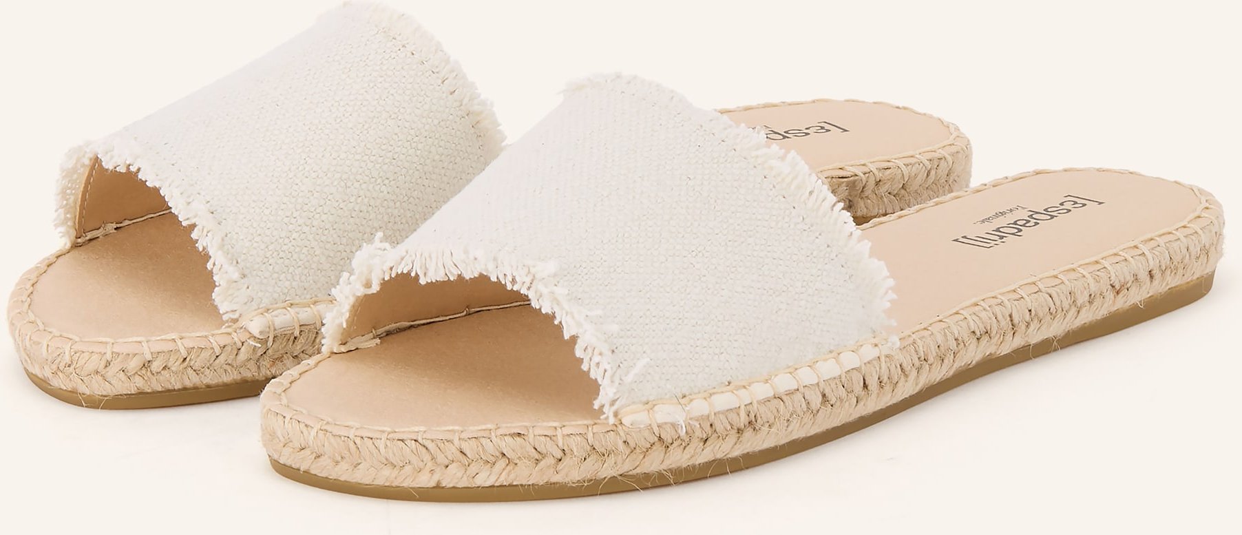 Espadrij L'originale Pantoletten Plage Linen weiss