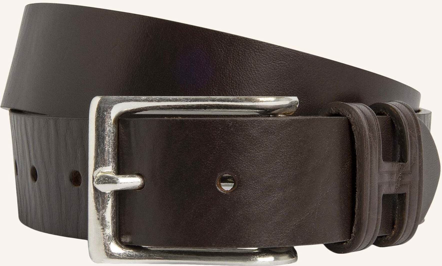 Hackett London Gürtel Tack Stitch H Keeper braun