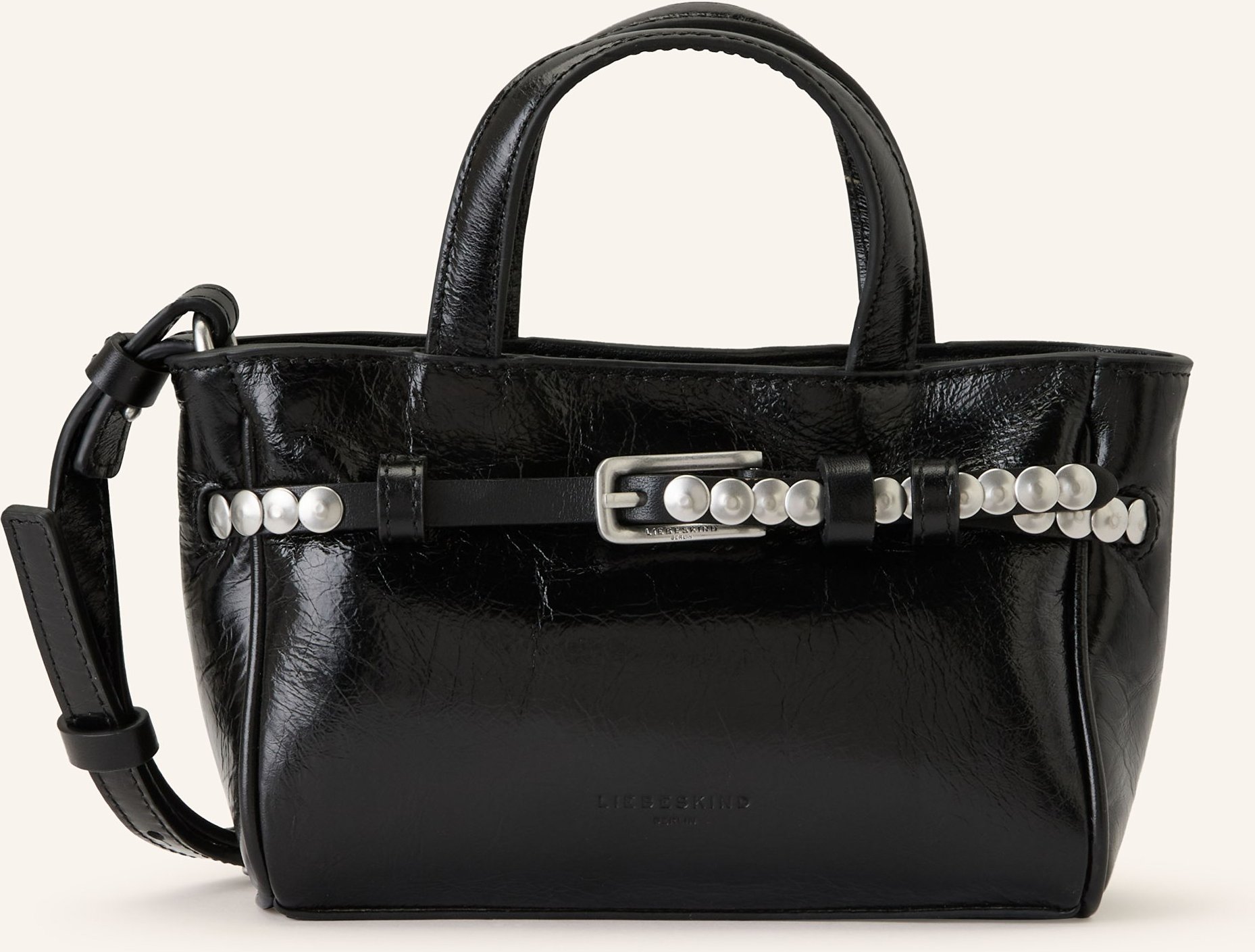 Liebeskind Handtasche Nori Xs Mit Nieten schwarz